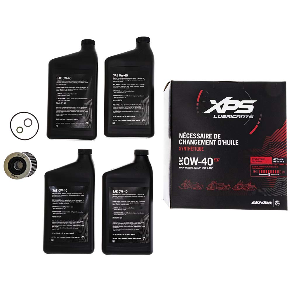 Ski-Doo Can-Am XPS OW-40 Synthetic Oil Change Kit for Rotax 1200 4-TEC, Model 9779255, 128 oz