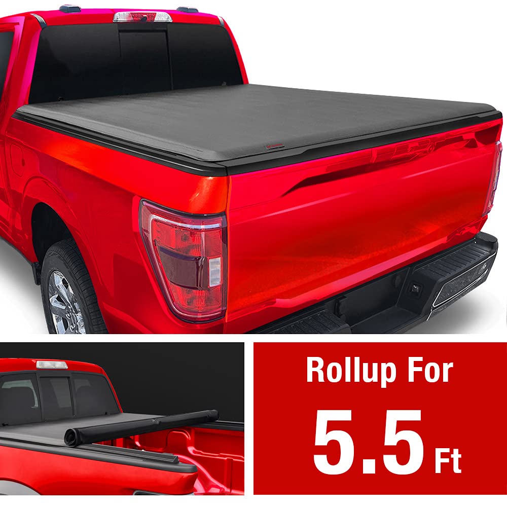 Maxmate Soft Roll-Up Truck Bed Tonneau Cover Compatible With 2009-2014 Ford F-150 | Fleetside 5.5' (67'') Bed | Tcf169022