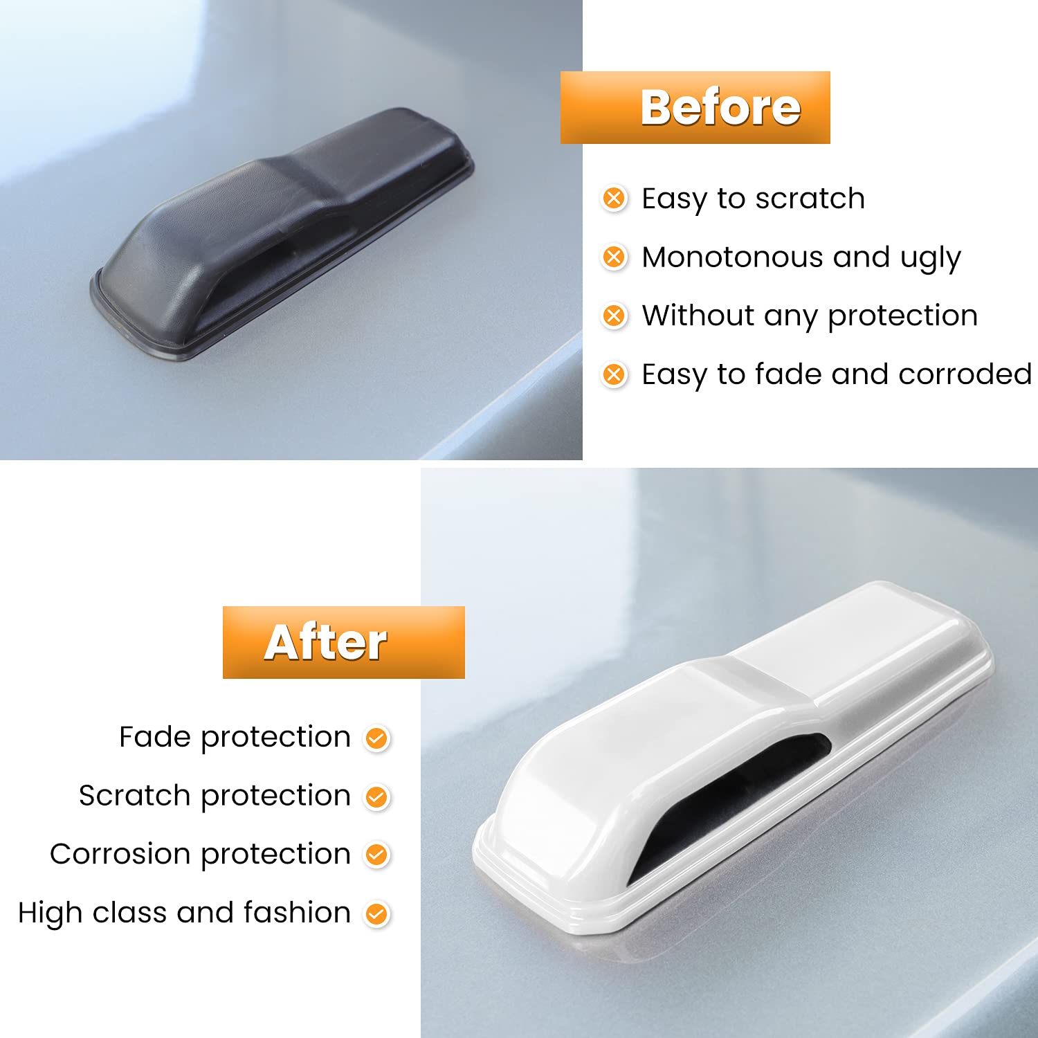 E-Cowlboy Engine Hood Hinge Cover Trim Exterior Accessories Decoration For 2018-2025 Jeep Wrangler Jl Jlu Sports Sahara Freedom