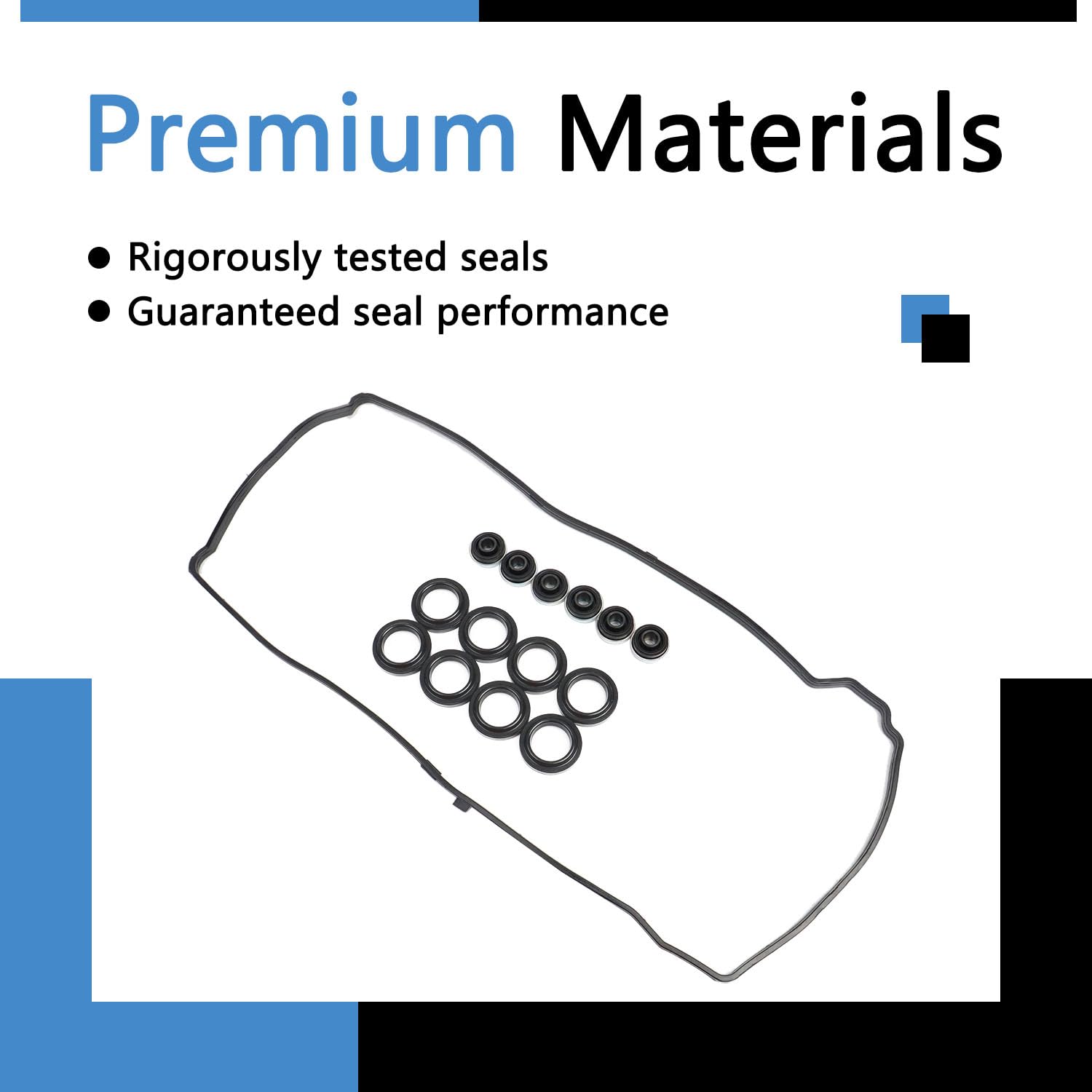 VS50614R Valve Cover Gasket Set Compatible with 2002-2015 Honda Accord, Civic, CR-V, Element, Crosstour 2004-2015 Acura CSX ILX
