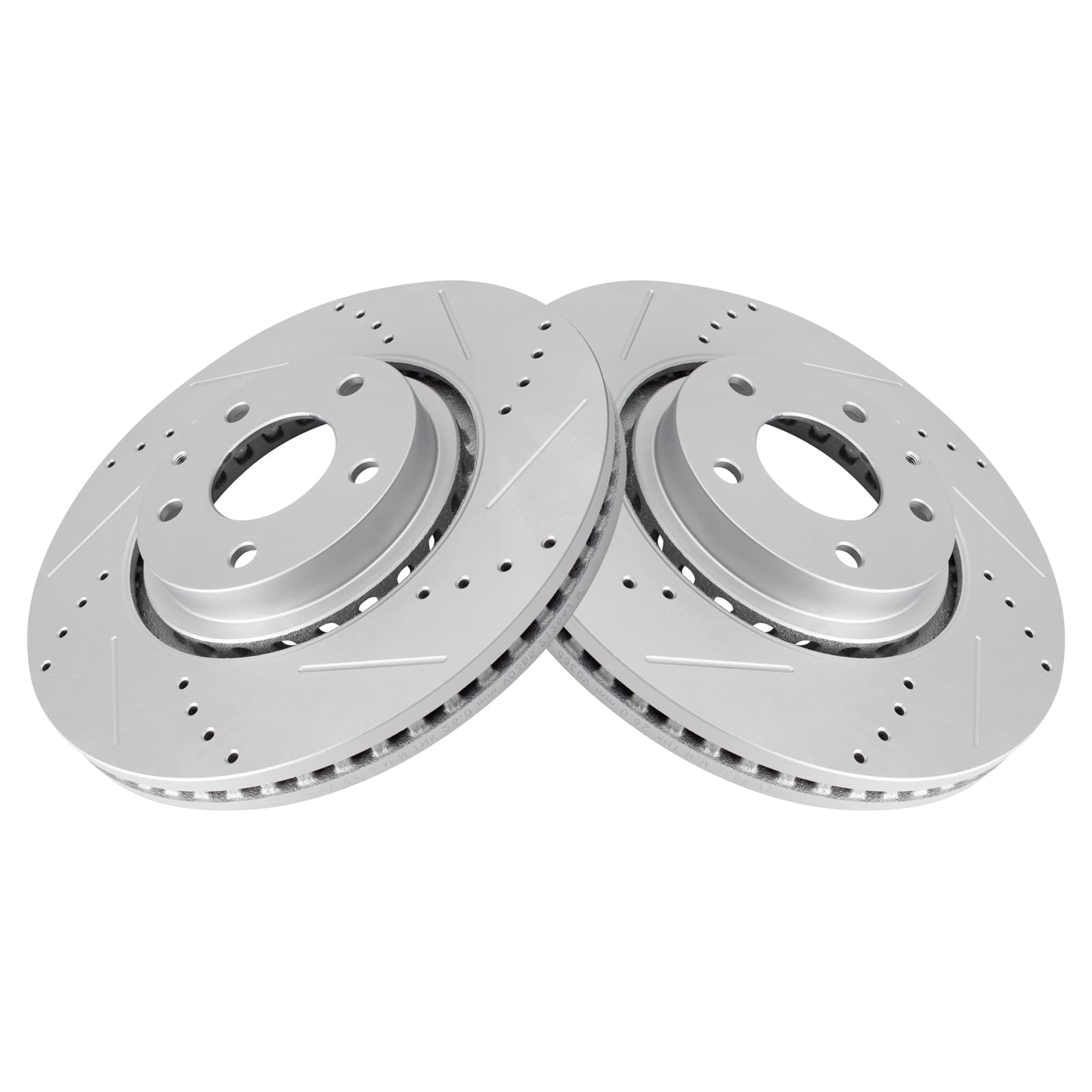 Trq Front Performance Brake Rotors Set Premium G-Coated Compatible With 2019-2021 Mazda 6 Cx-5 2016-2021 Cx-9