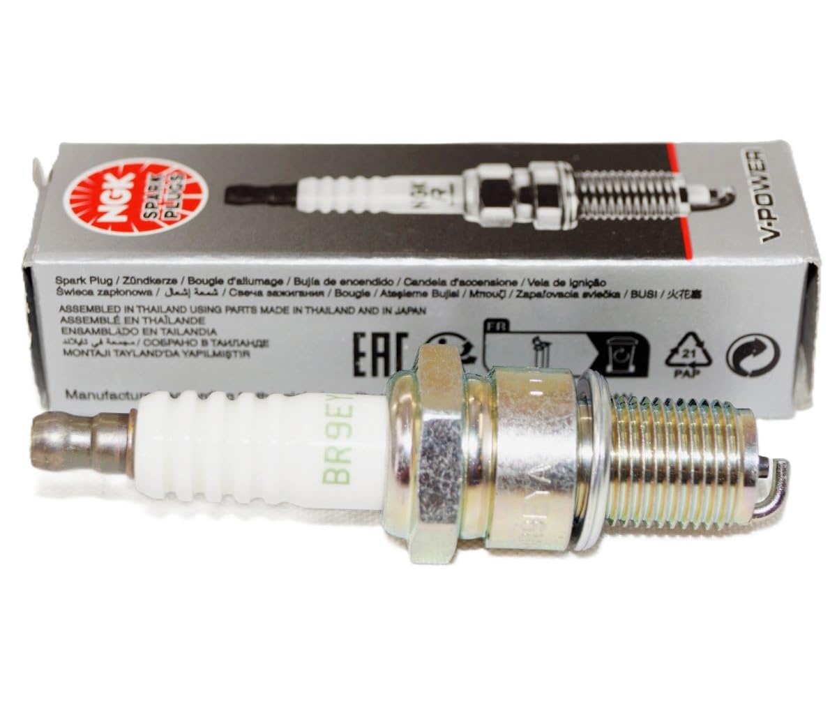 Ngk V-Power Spark Plugs - Stock #7548 - Br9Eya - Solid Tip - Pack Of (8)