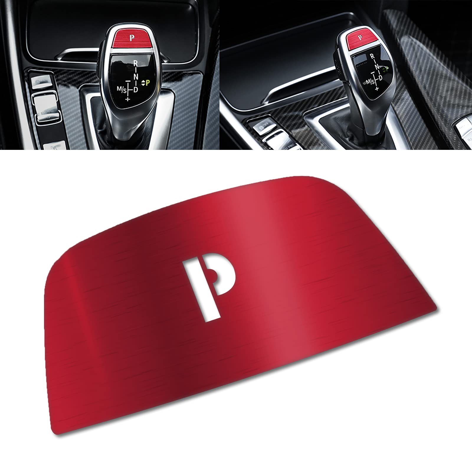Xotic Tech Gear Shift Knob P Parking Button Cover Trim Compatible With Bmw 1 2 3 4 5 7 X3 X5 X6 Series F20 F21 F22 F23 F30 F31 F