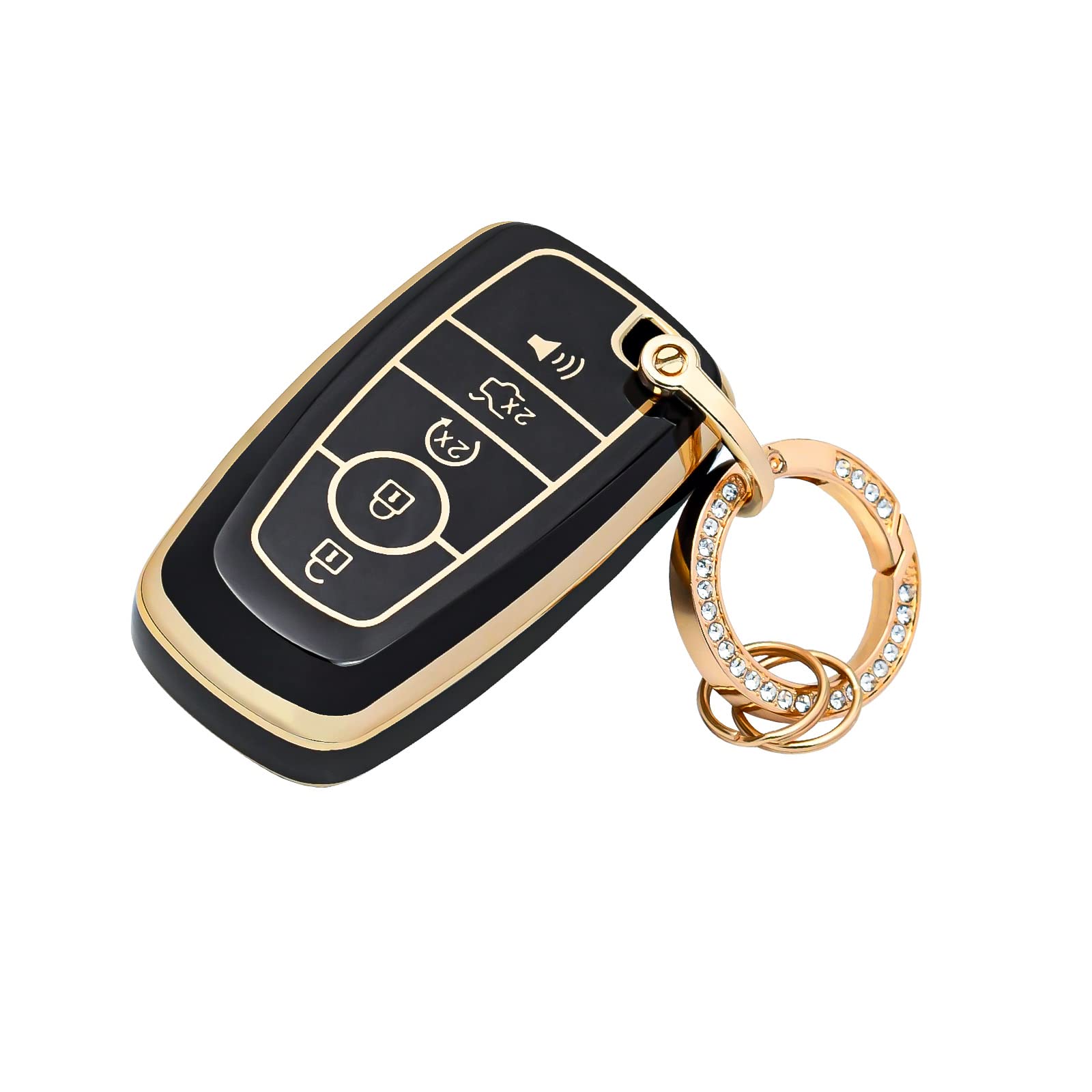 OFFCURVE for Ford Key Fob Cover with Keychain, Key Case Cover for Ford Fusion Explorer Escape F150 F250 F350 F450 F550 Edge Mave