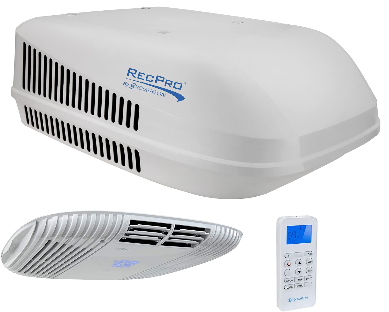 Recpro Rv Air Conditioner 15K Ducted Or Non-Ducted | Quiet Ac | 110-120V | Heat Pump And Cooling | Easy Install | All-In-One Unit | For Camper, Fifth Wheel, Food Trucks (Ducted, White)