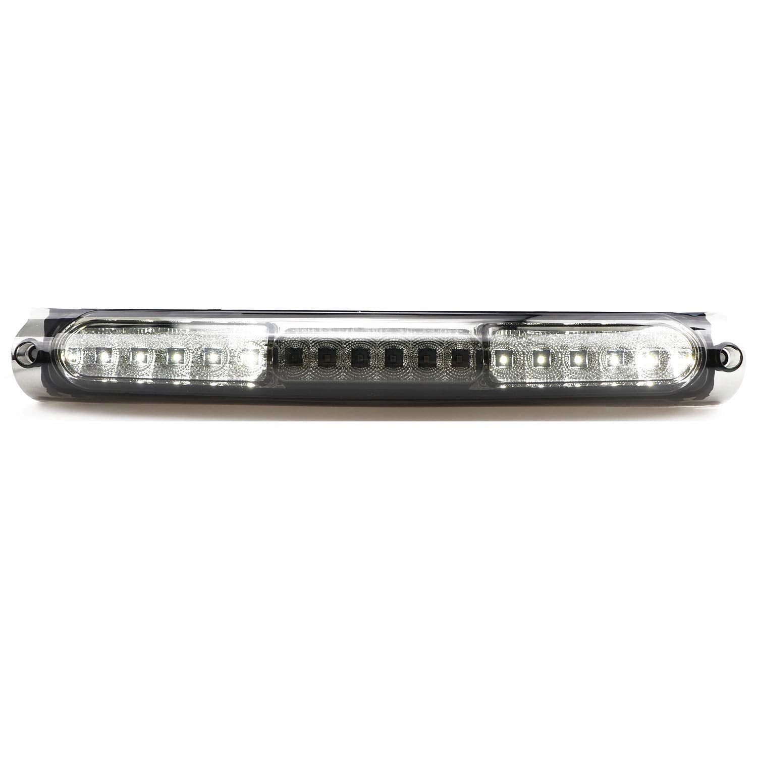 3Rd Brake Light For 1997-2004 Ford F150 Led Third Rear Cargo Lamp High Mount Stop Light Chrome Housing + Smoke Lens