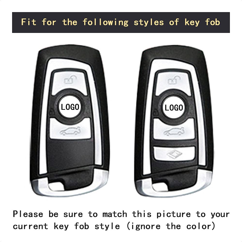 Tangsen Smart Key Fob Case Cover Compatible With Bmw 1 3 4 5 6 7 Series Gt3 Gt5 M5 M6 X3 X4 3 4 Button Keyless Entry Remote 3D T