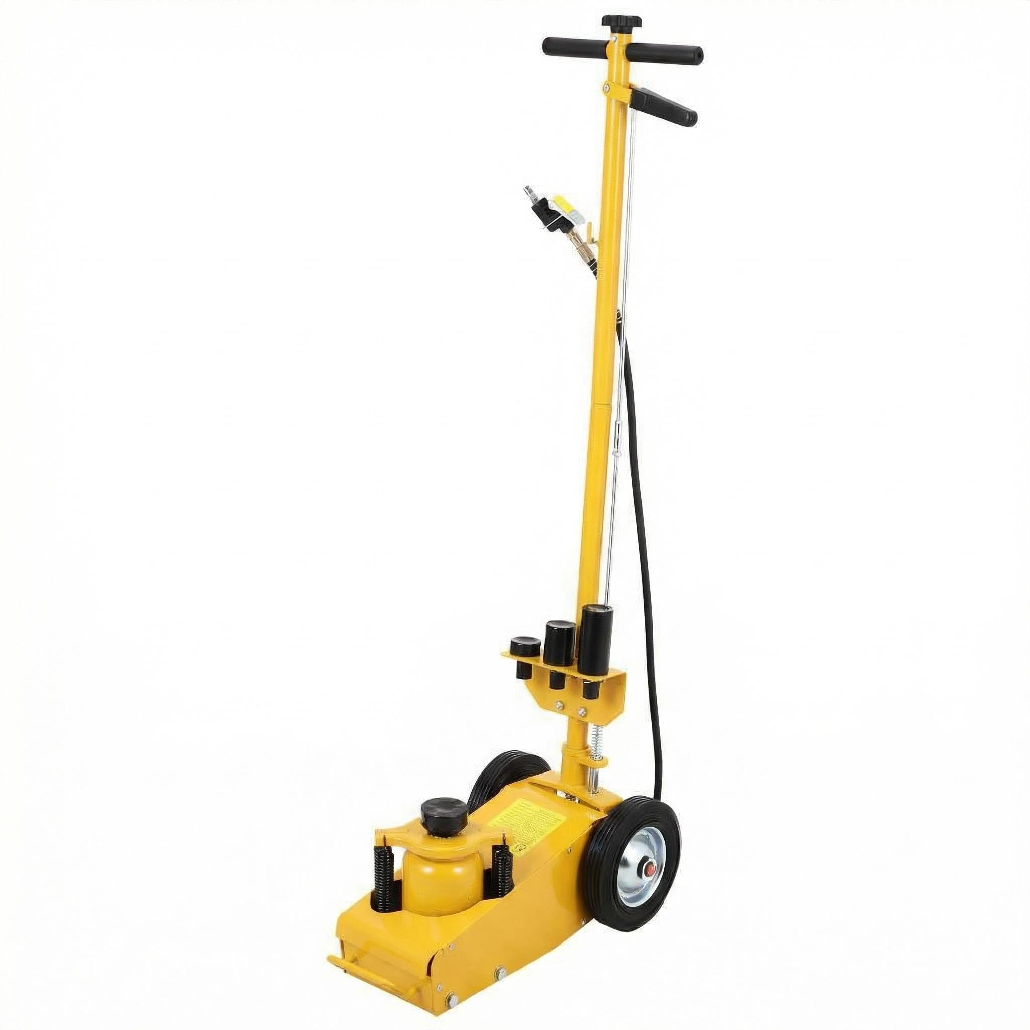 GarveeTech 22 Ton Air Hydraulic Floor Jack for Heavy Duty Trucks & Tractors - Low Profile (9-17.7), 4 Adapters, 46 Adjustable Ha