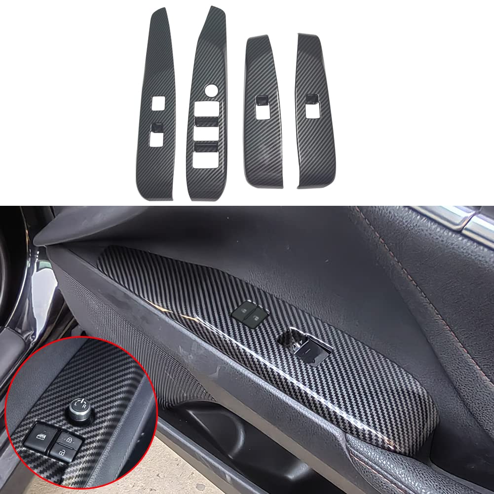 Kolya Interior Door Window Switch Panel Cover Window Control Button Trim for Toyota Camry 8th Gen Accessories 2018 2019 2020 202