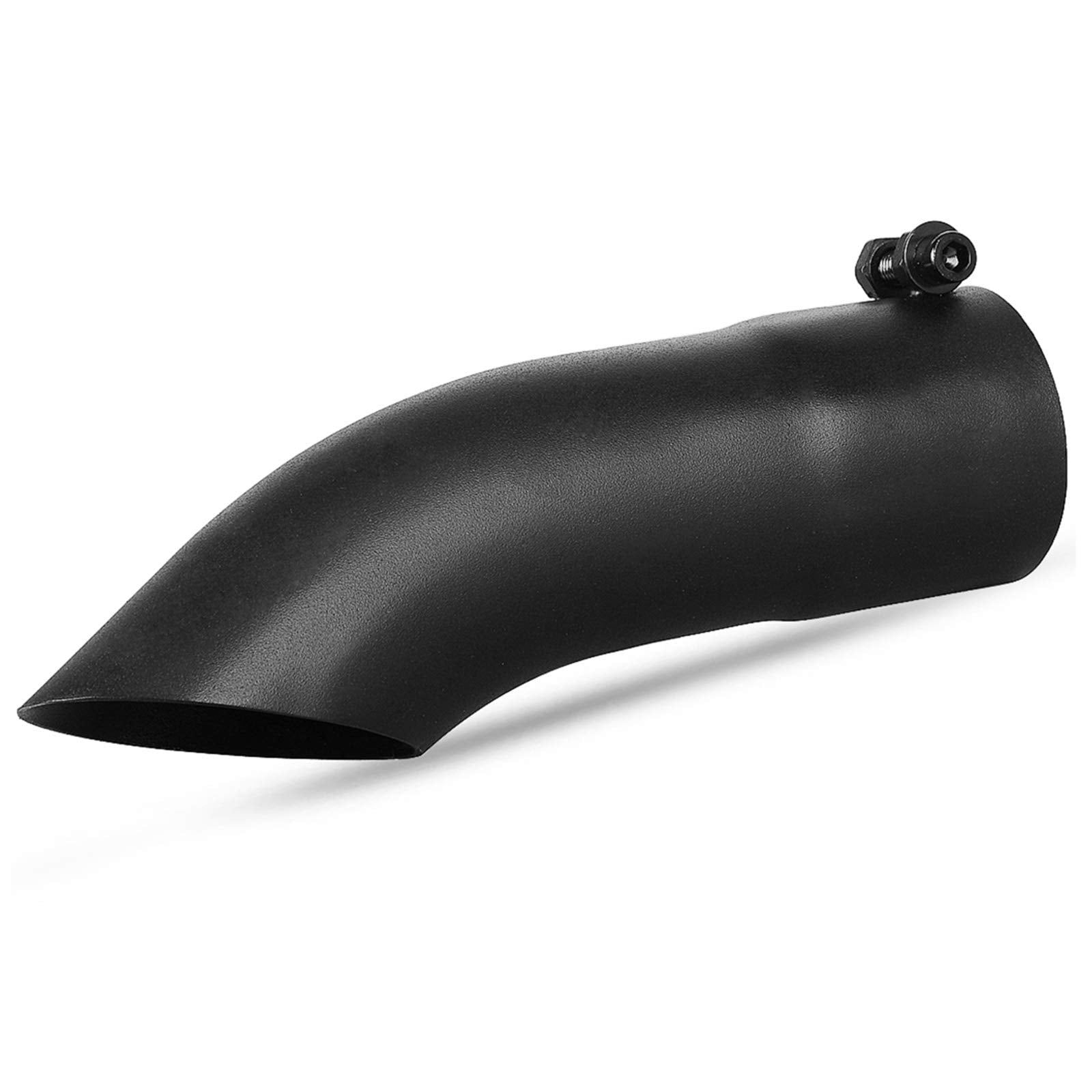 Autosaver88 2.5 Inch Inlet Black Exhaust Tip, 2.5'' Inlet 2.5'' Outlet 9'' Overall Length Stainless Steel Turn Down Exhaust Tips