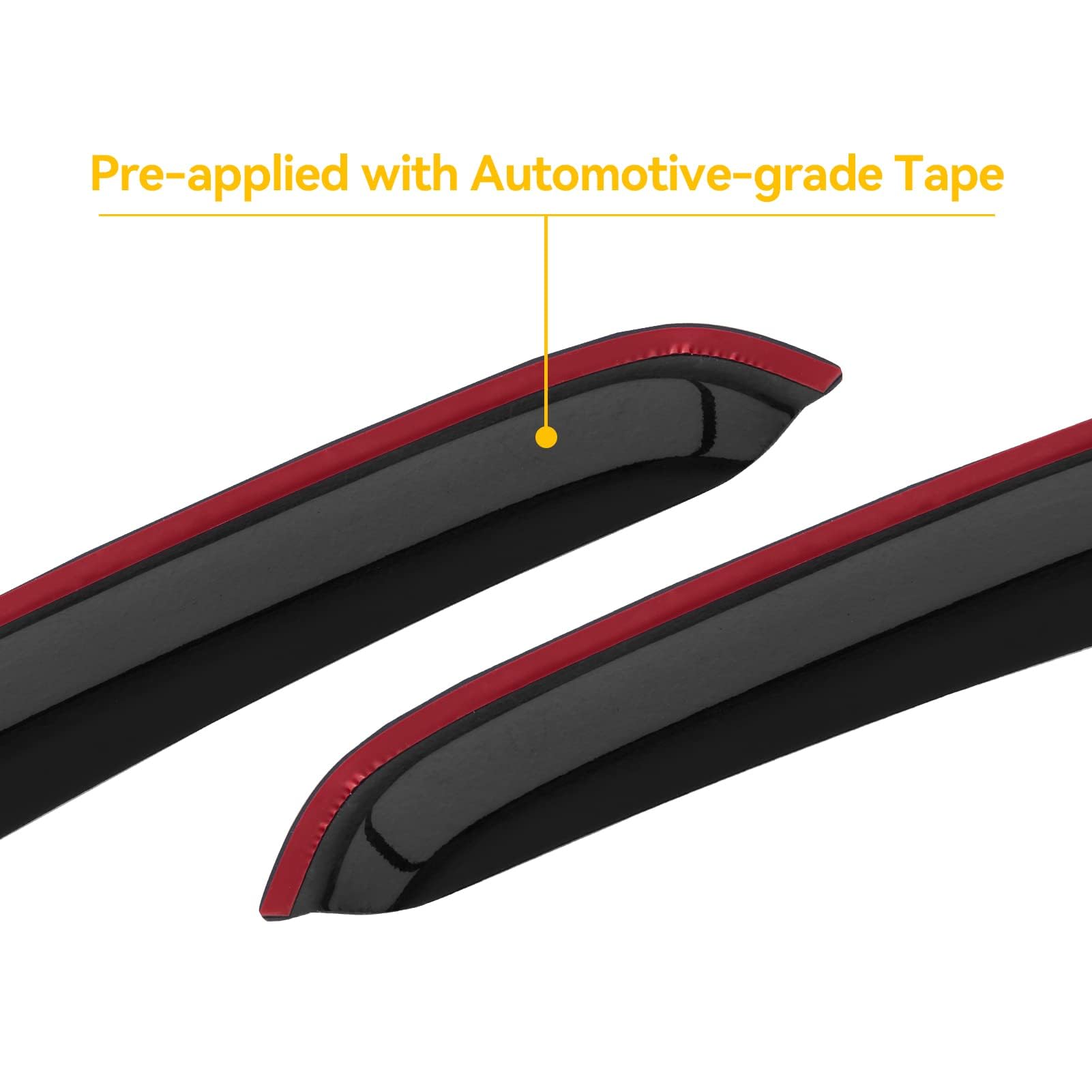Cxdar Window Visors for 2007-2014 Chevy Tahoe/GMC Yukon, Dark Smoke Tinted Acrylic Rain Guards, Vent Wind Deflectors
