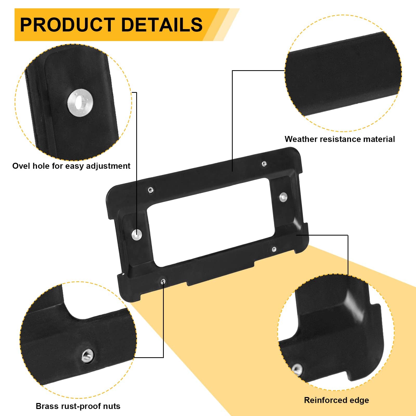 ECOTRIC Rear License Plate Holder Mount Bracket Frame Compatible with BMW 1/2/3/4/5/6 Series X1 X3 X4 X5 X6 Replacement for 5118