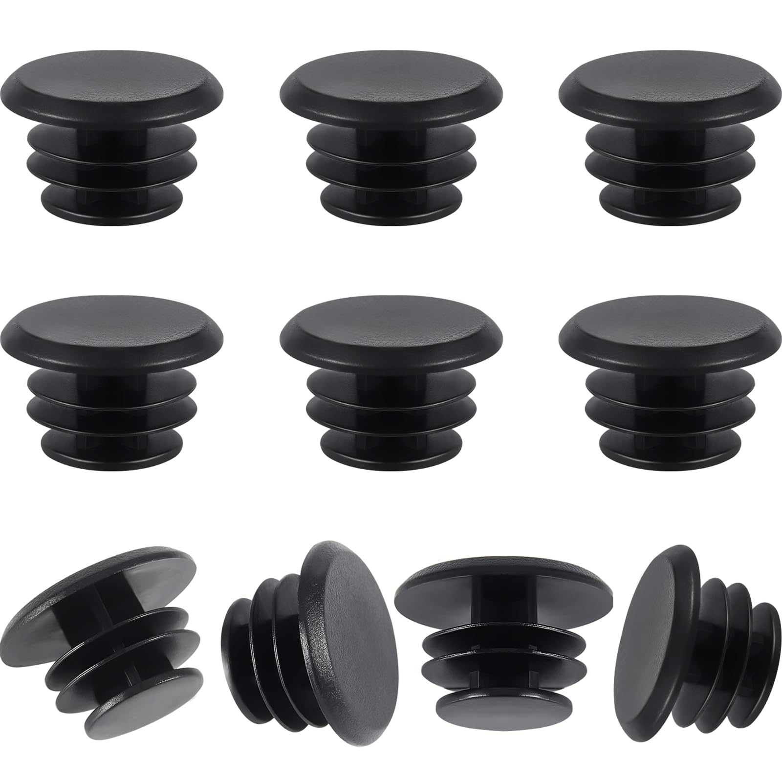 Boao 10 Pieces Handlebar Bar End Plugs Plastic Bike Handlebar Bar End Caps for Road Mountain Bike Most Bicycle