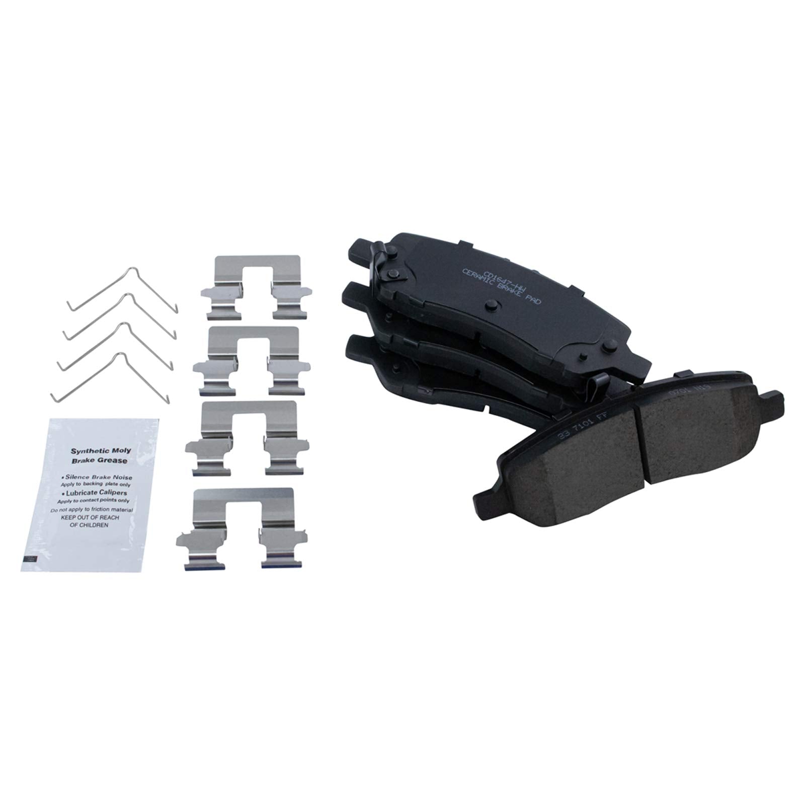 Trq Rear Brake Pad & Rotor Kit Brake Pads Brake Rotor Ceramic Compatible With 2013-2016 Dodge Dart