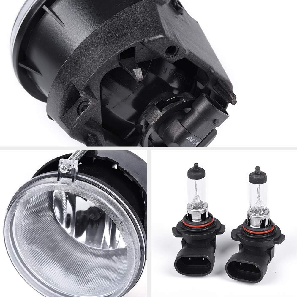 G-Plus Front Bumper Fog Lights W/Bulb Compatible With Jeep Grand Cherokee 2005 2006 2007 2008 2009 2010/Fit Jeep Commander 2006-
