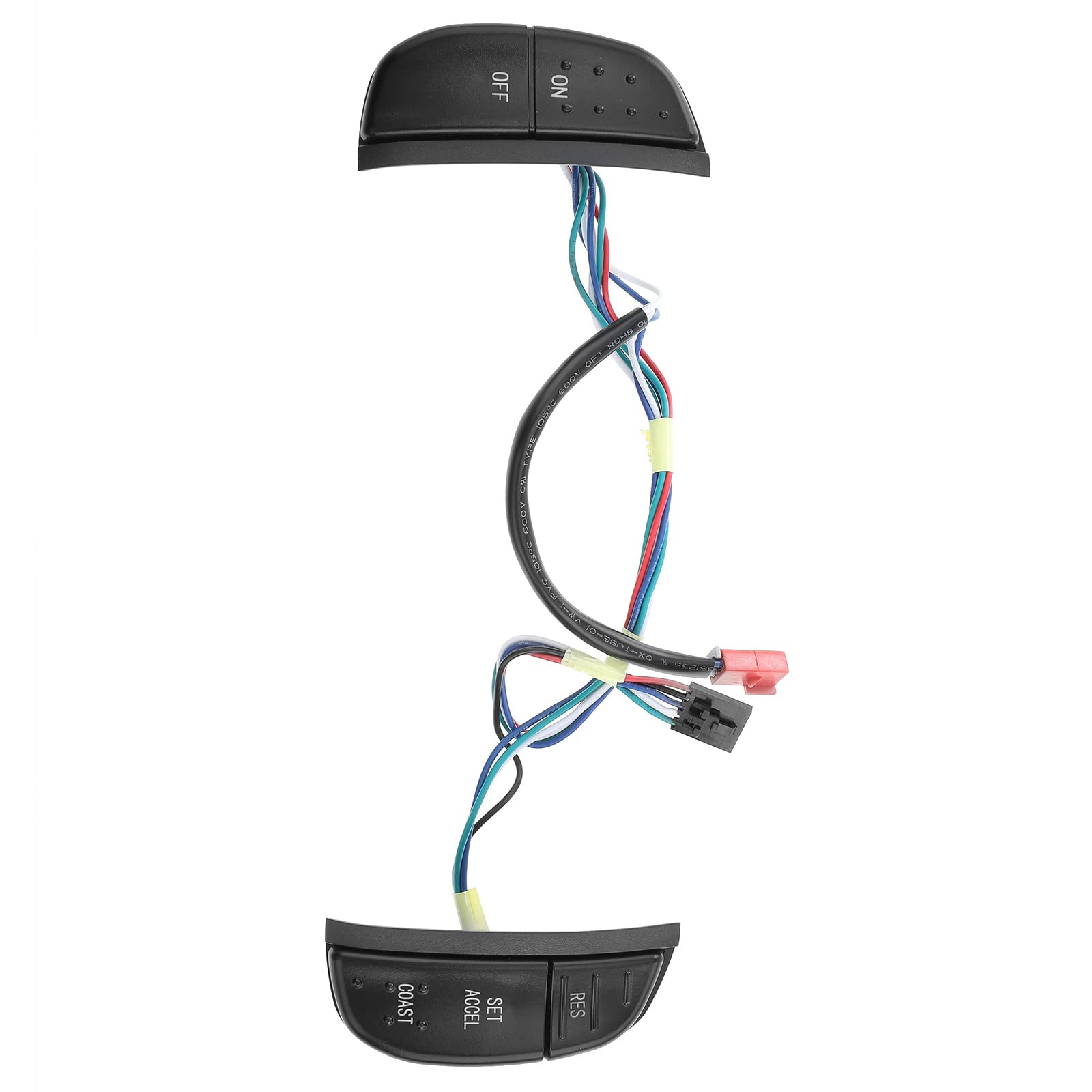 A-Premium Steering Wheel Mounted Cruise Control Switch, With Green Backlight, Compatible With Ford F-150/250/350 1997-2004, F-15