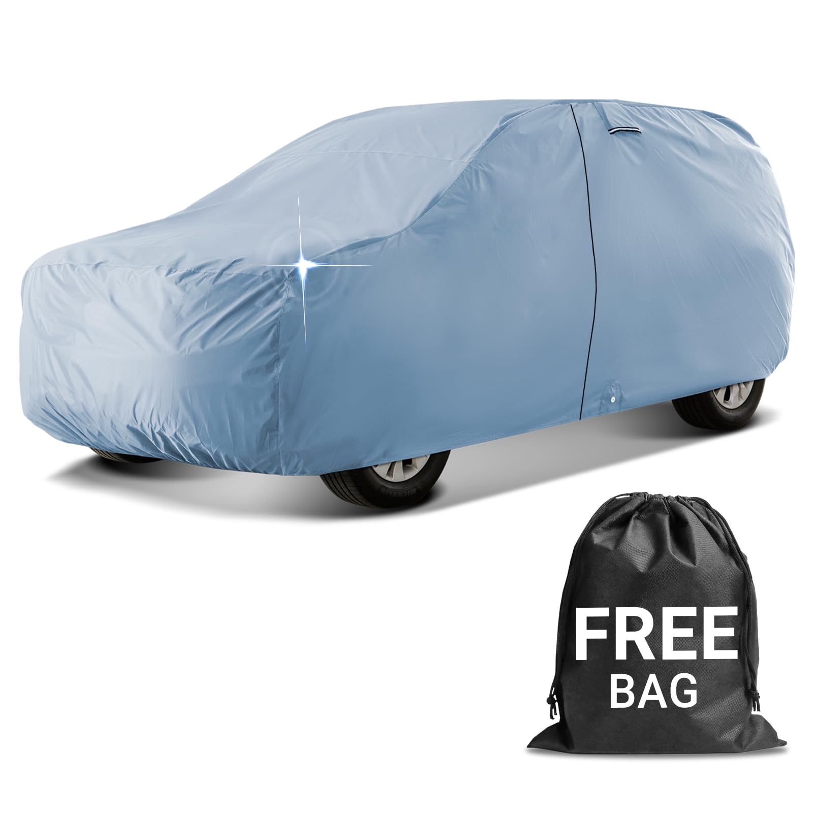 iCarCover 30-Layer Premium SUV Car Cover Waterproof All Weather | Rain Snow UV Sun Protection Full Car Covers | Venue, Kia Soul,
