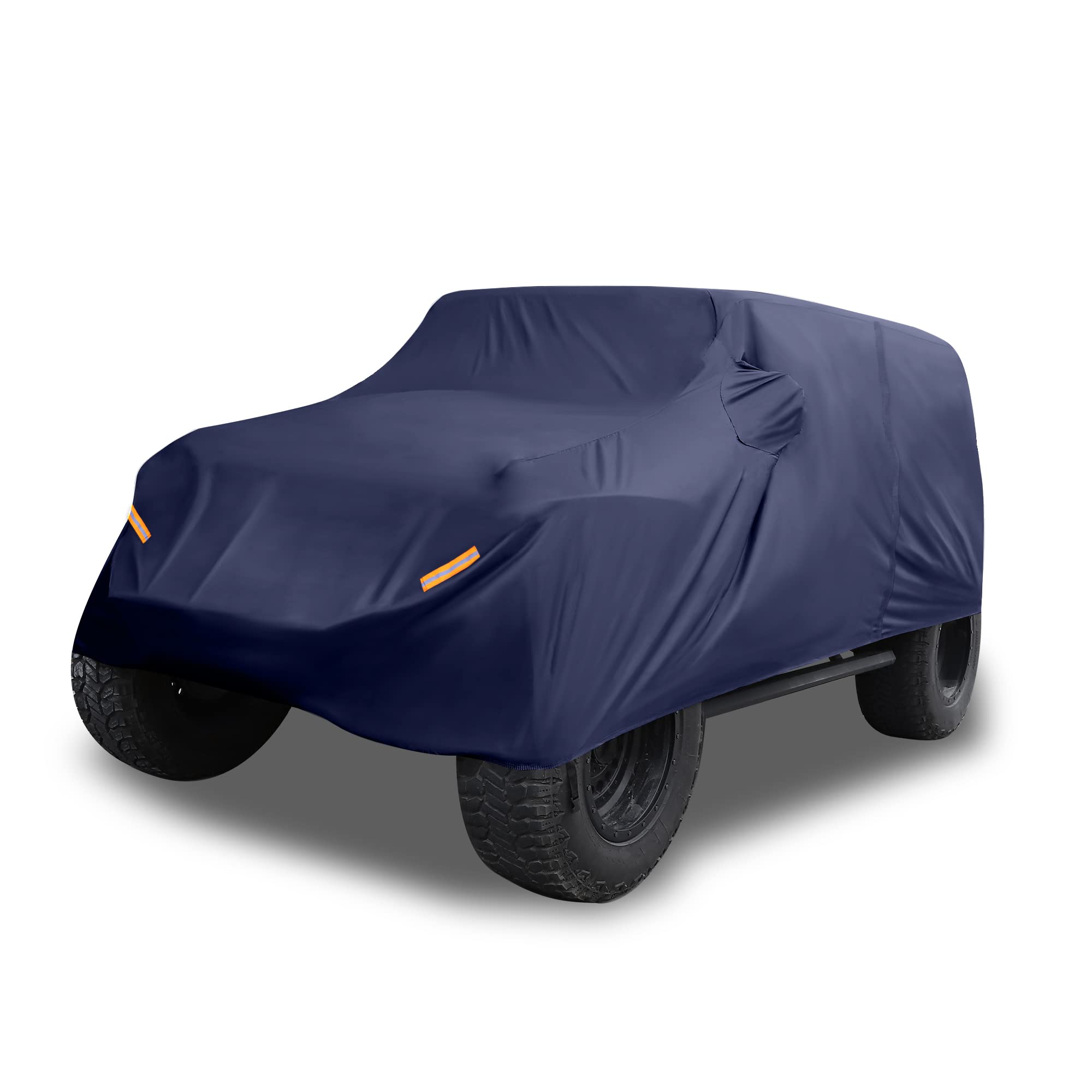 X Autohaux Suv Car Cover Fit For Jeep Wrangler Jk Jl 4 Door 2007-2021 Outdoor Waterproof Sun Dust Wind Snow Protection 210D Oxfo