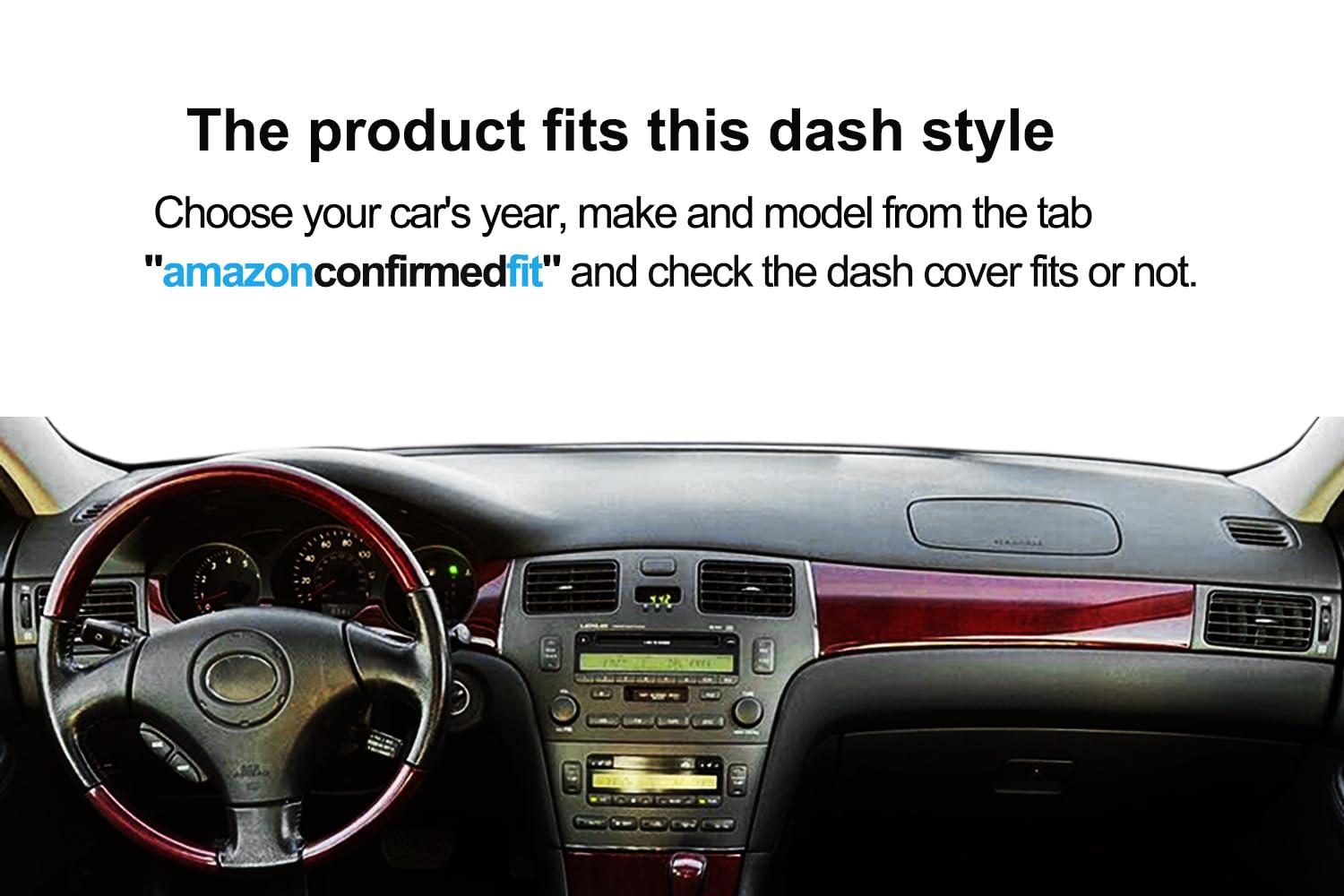 Fcovergurus Dash Cover Mat for 2002-2006 Lexus ES300 ES330, Charcoal Gray, Custom Fit, Dashboard Protector F116