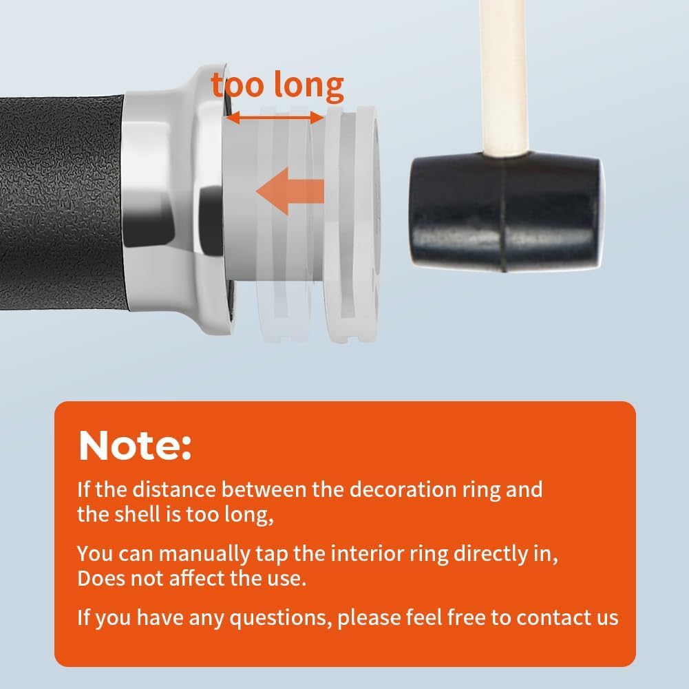 Foruly Grip Throttle Tube Replace for Honda OEM:53145-MM8-000, 25mm Right Grip Dual Throttle Tube & Left Handlebar Grip Suitable