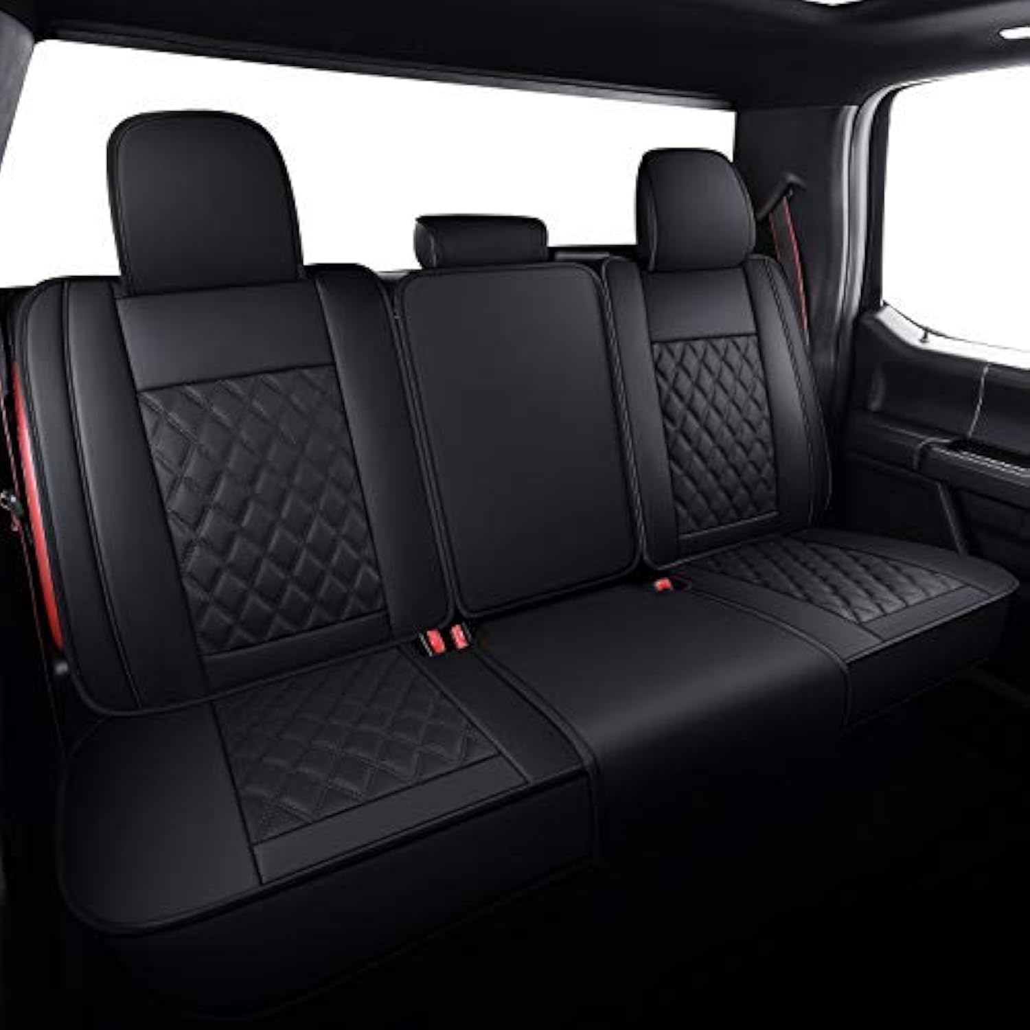 Aierxuan Car Rear Seat Covers With Waterproof Leather, Automotive Vehicle Cushion Cover For Cars Suv Pickup Truck Fit For 2009-2