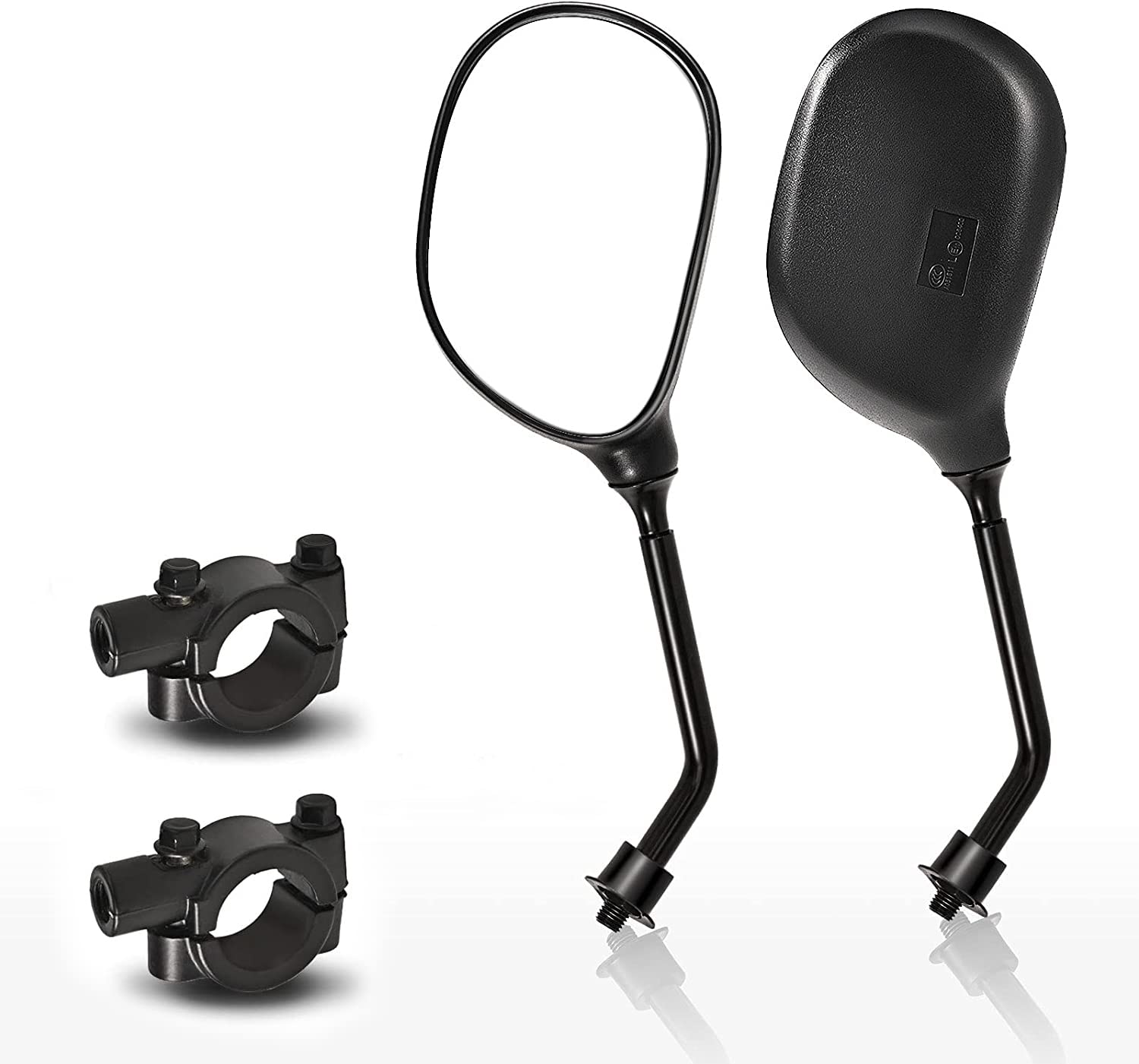 Trkimal Universal Adjustable ATV Motorcycle 360 Degrees Ball-Type Side Rearview Mirror with 7/8    Handlebar Mount Compatible fo