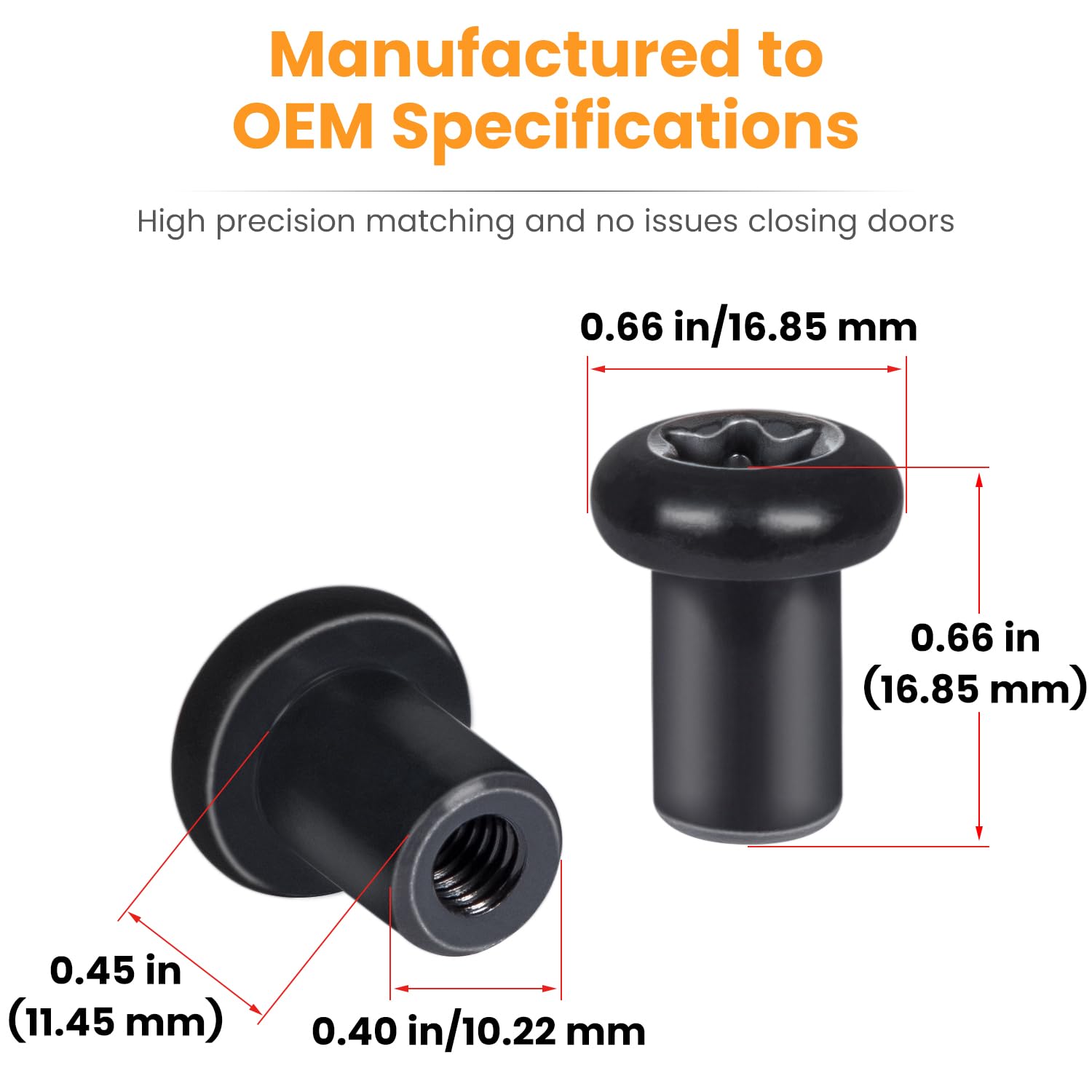 Door Hinge Nuts for Jeep Wrangler JK JKU Sports Sahara Freedom Rubicon Unlimited 2-Door 4-Door 2007-2018 Exterior Accessories Do