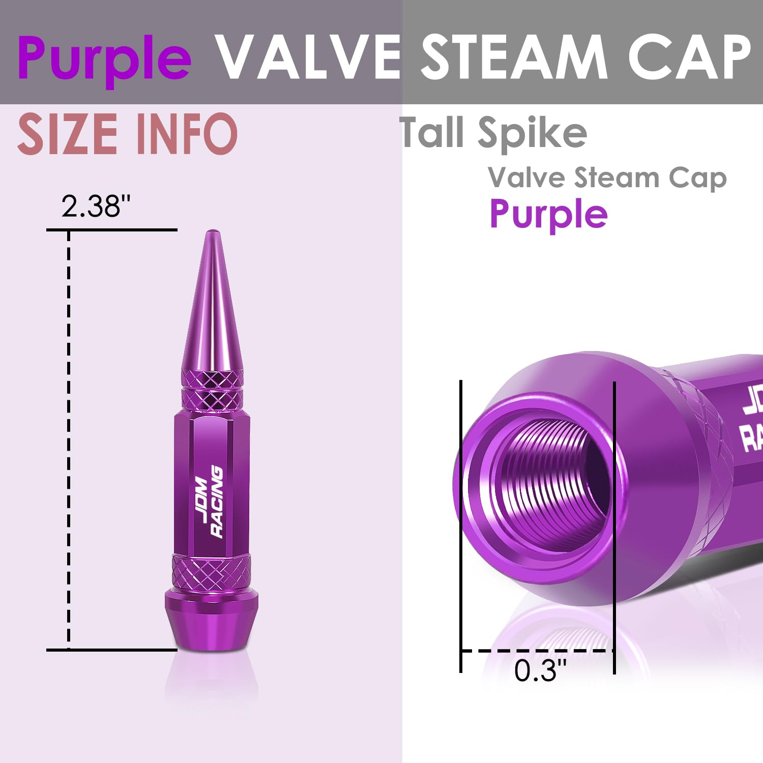 Auto Dynasty Tire Valve Stem Caps 4 Pieces 60Mm Anodized Aluminum Universal Stem Covers For Cars, Suvs, Bike And Bicycle, Trucks