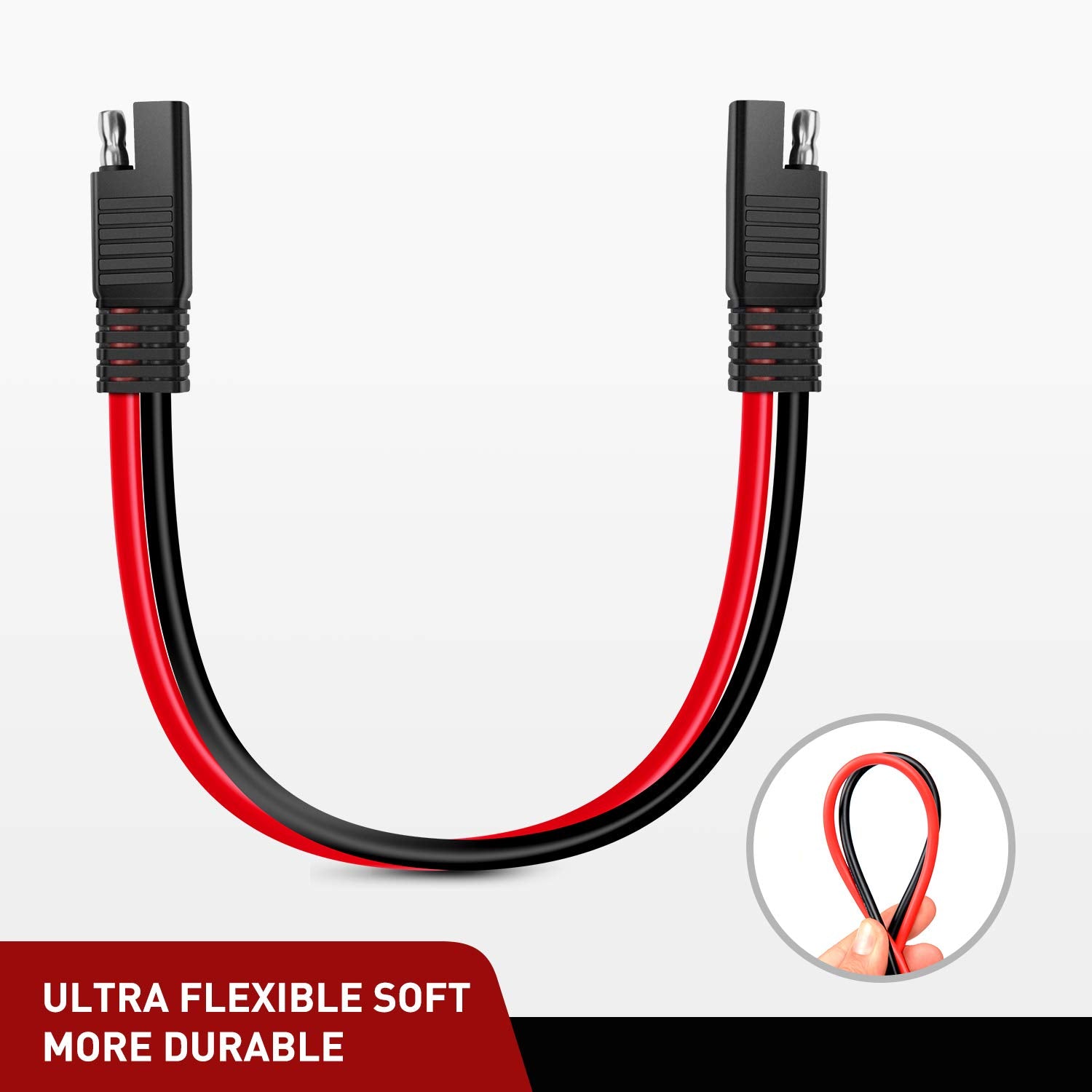 Nilight 5 Pack Sae To Sae Extension Cable 10Awg 2 Pin Sae Connector Extension Cord 10 Gauge Dual Head Plug Audiopipe Polarized W