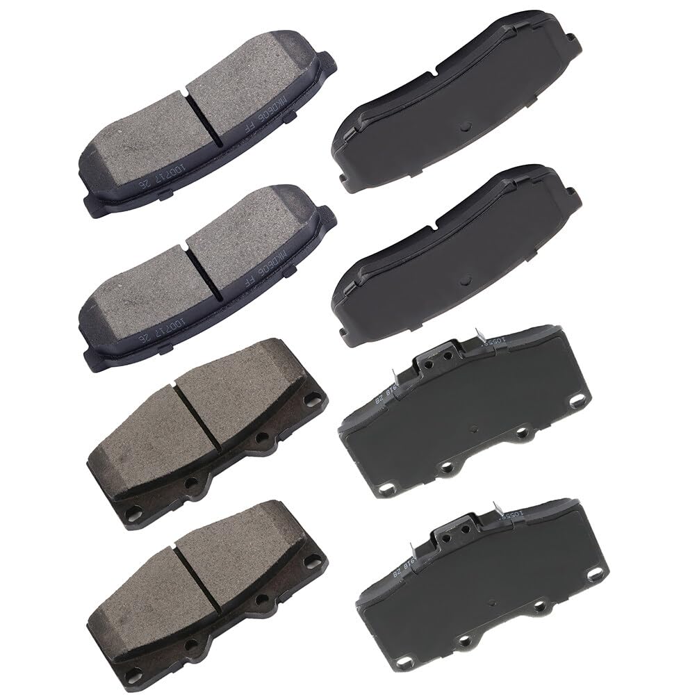 Cciyu D410 D606 Front & Rear Semi-Metallic Brake Pads Kit For Lexus Gx460 10-17,For Lexus Gx470 03-09,For Toyota For 4Runner 03-