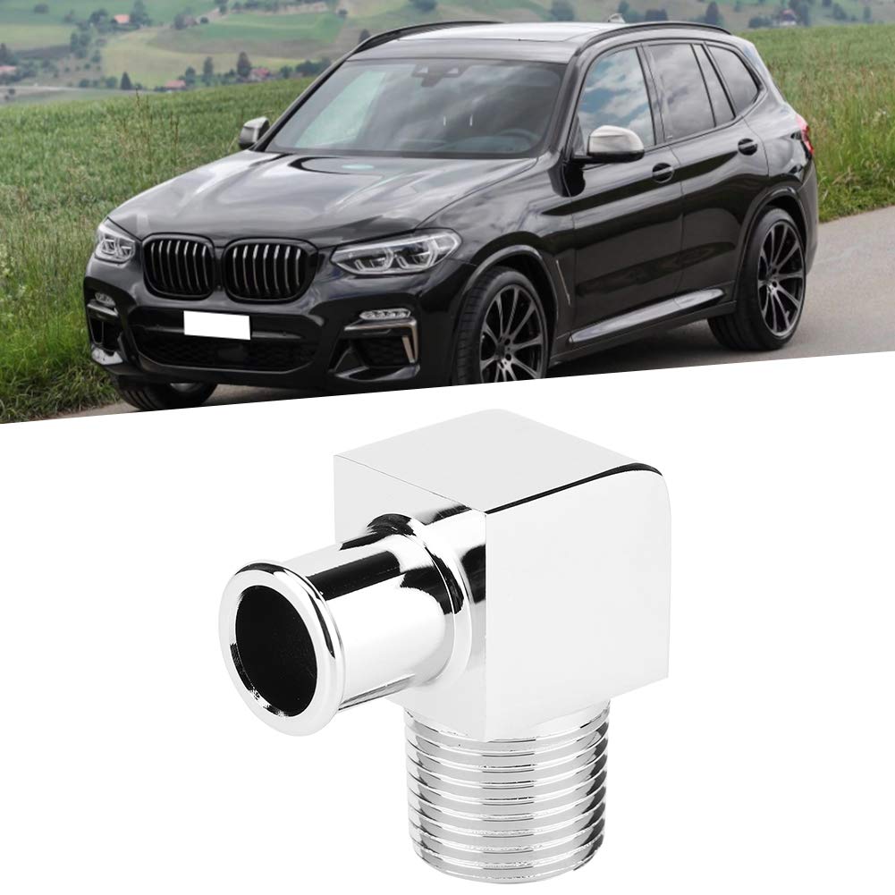 Watris Veiyi Heater Hose Fitting, Aluminum Alloy Heater Hose Connector 90 Degree Adapeter 1/2In Npt To 5/8In Hose Barb