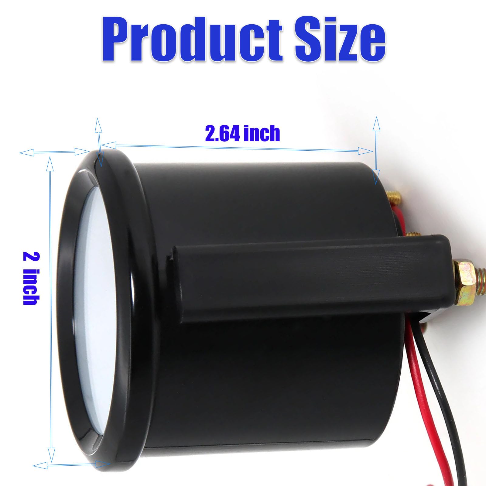 BYYOUIV 2 52mm Oil Pressure Gauge 0-100 PSI Digital Blue LED Press Meter with Sensor for Cars