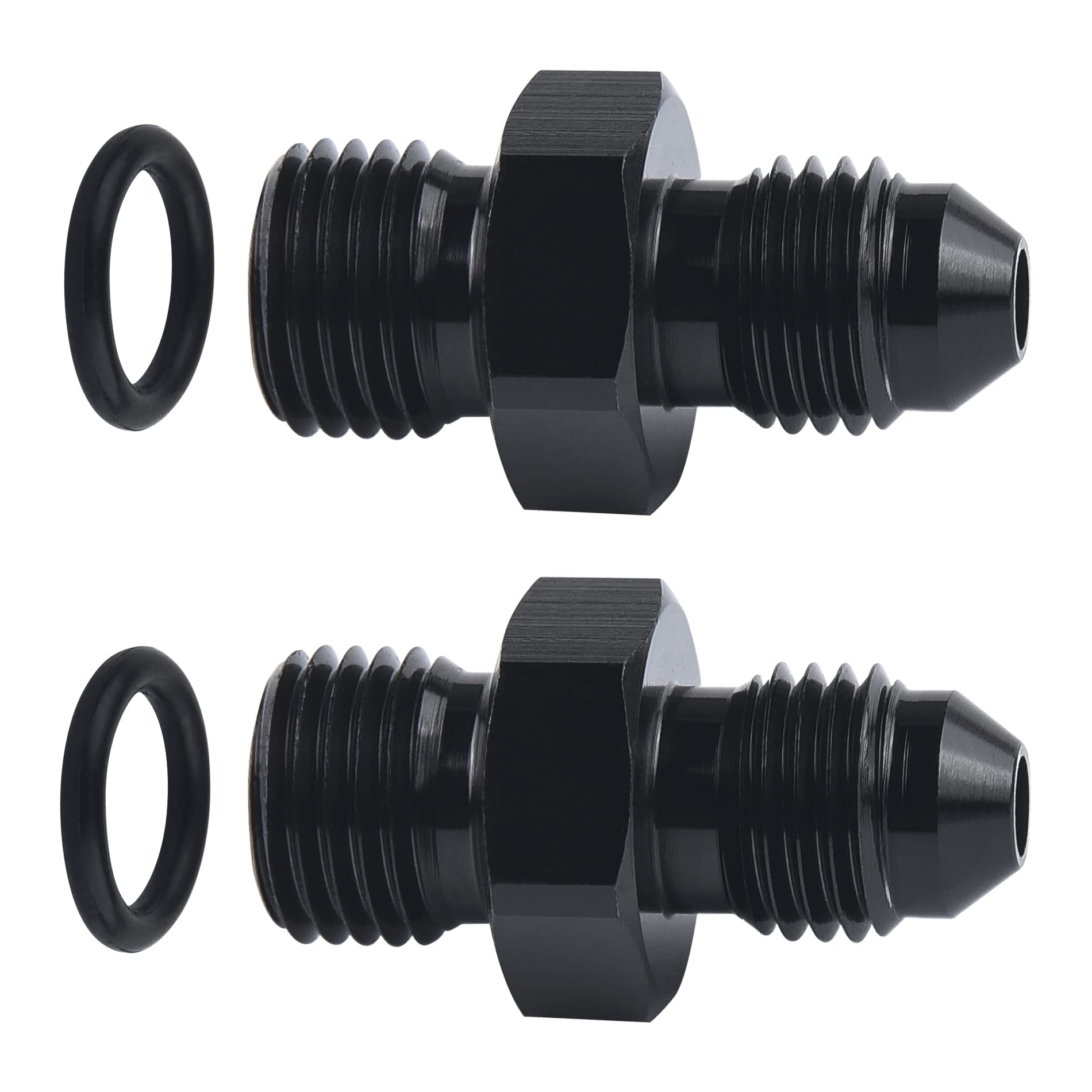 Evil Energy 4An Male Flare To M12 X 1.25Mm Male Metric Fitting Adapter Aluminium Alloy 2Pcs