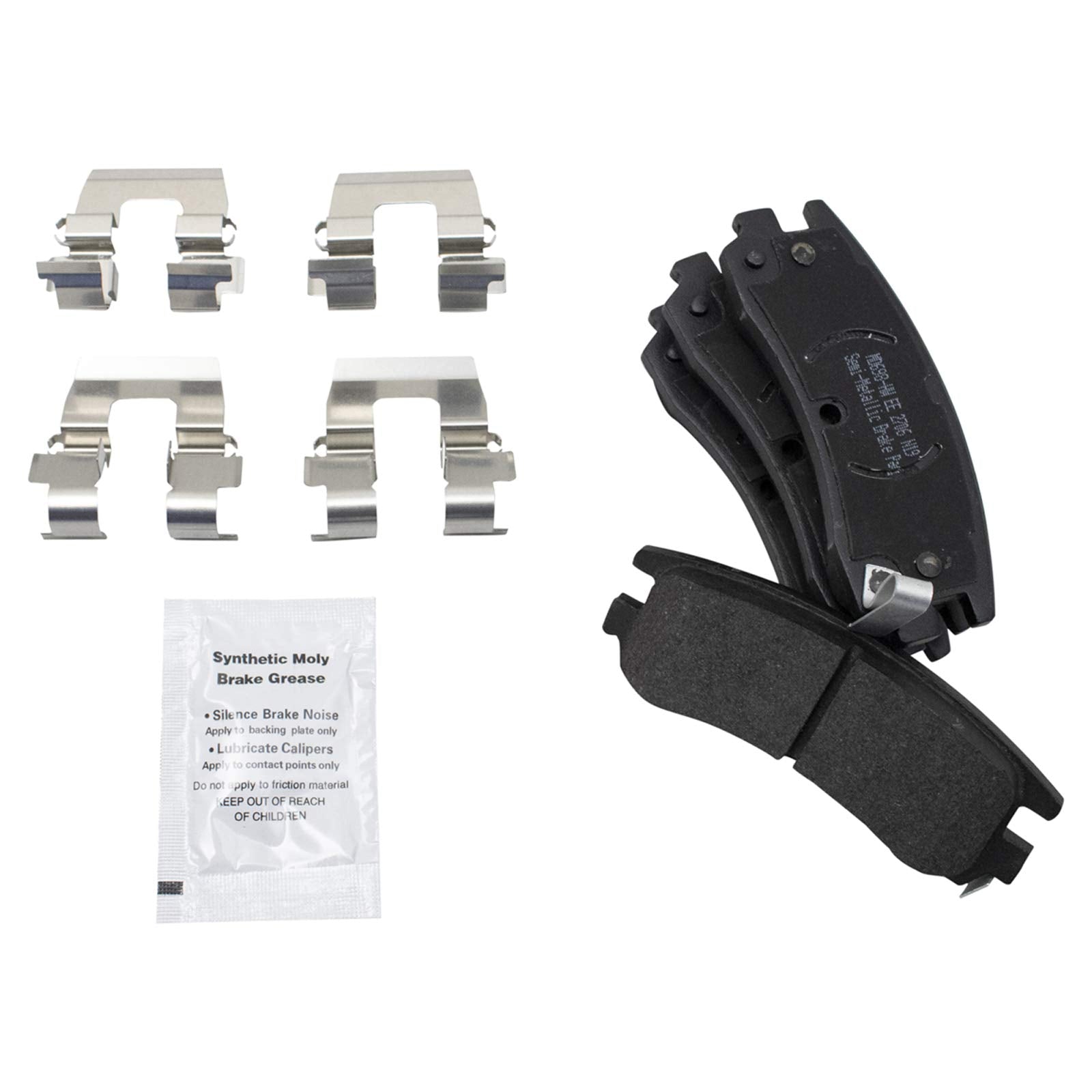Trq Rear Brake Pad & Rotor Kit Brake Pads Brake Rotor Semi-Metallic Compatible With 2009 Buick Lacrosse 2006-2010 Chevrolet Impa