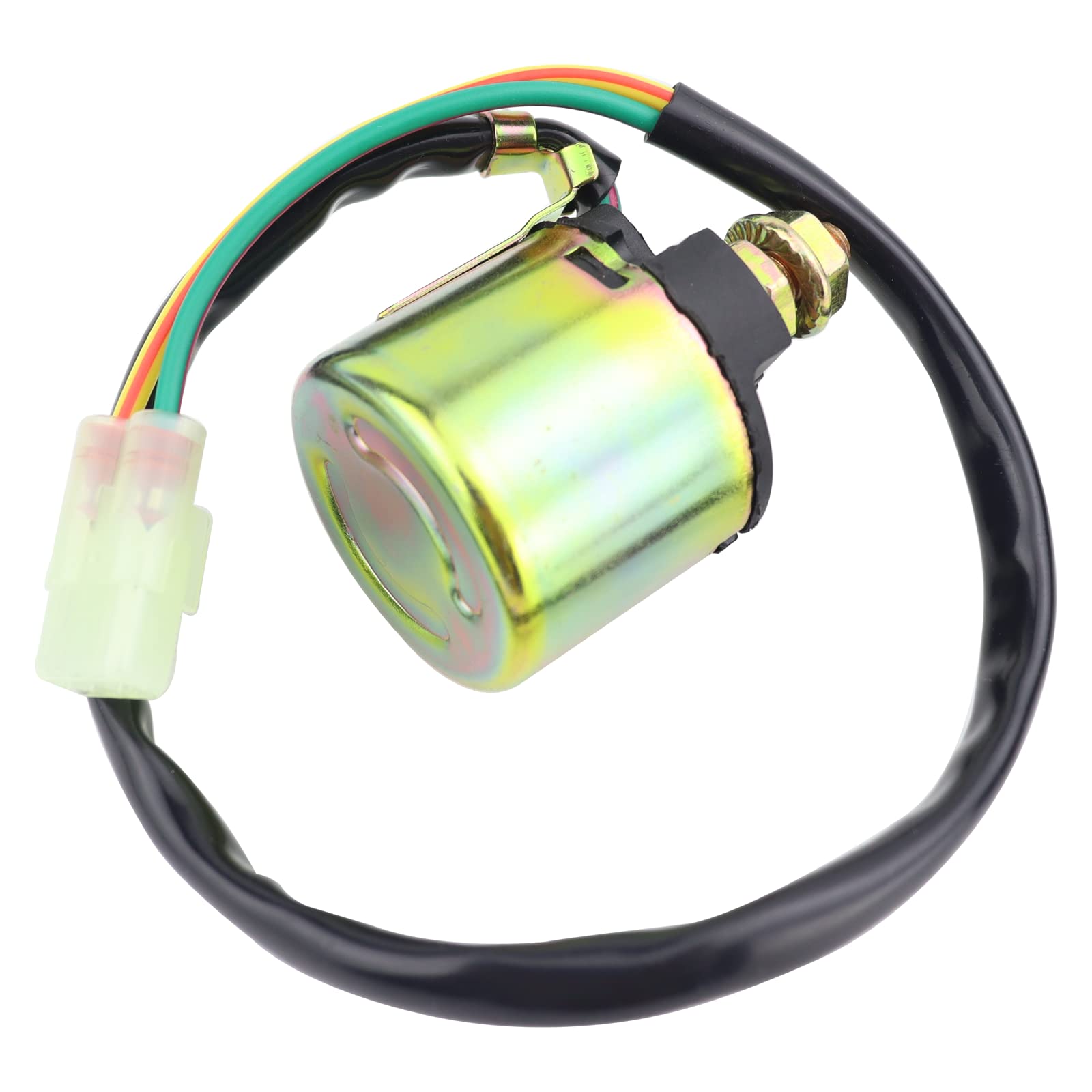 STABSOLI Starter Motor & Solenoid Relay for Honda Rancher 420 & Foreman 500, Metal, Silver, Model 1, 2007-2019