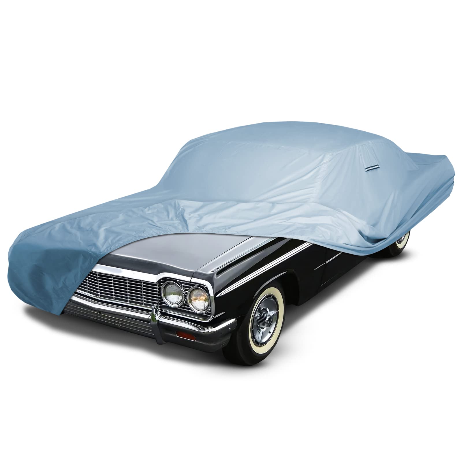 Icarcover Custom Car Cover For Chevy Impala 2-Door, 4-Door, Waterproof All Weather Rain Snow Uv Sun Protector Full Exterior Indo