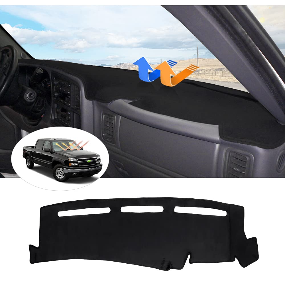 Cartist Dash Cover Compatible with GMC Sierra/Chevy Chevrolet Silverado 1999-2006, GMC Yukon XL/Chevy Suburban Tahoe Avalanche 2