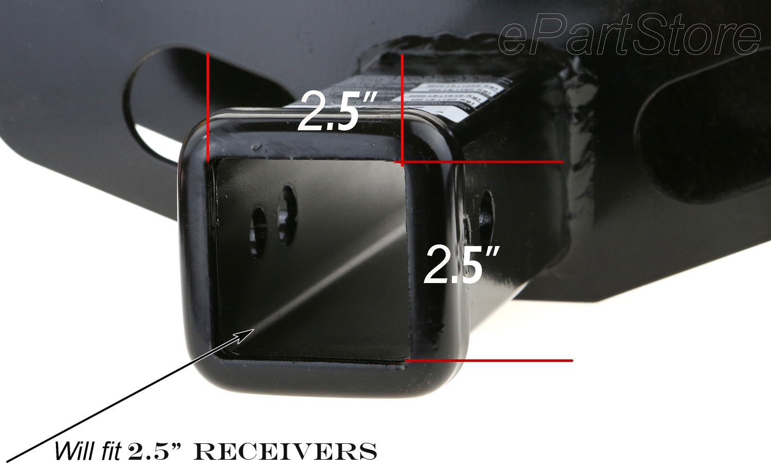 LFPartS 2.5'' to 2'' Metal Trailer Receiver Hitch Adapter Sleeve