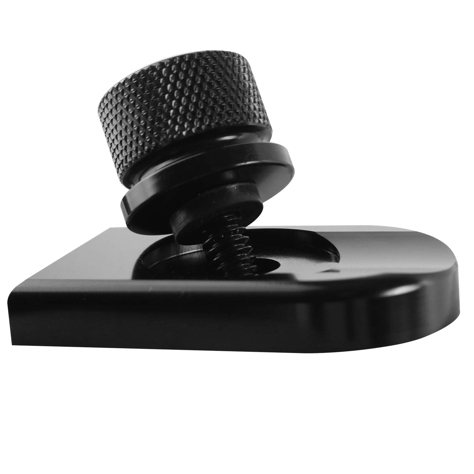 Buyinhouse Seat Bolt Tab Screw Mount Knob Cover For Harley Fatboy Road King Softail Black 1996-2021