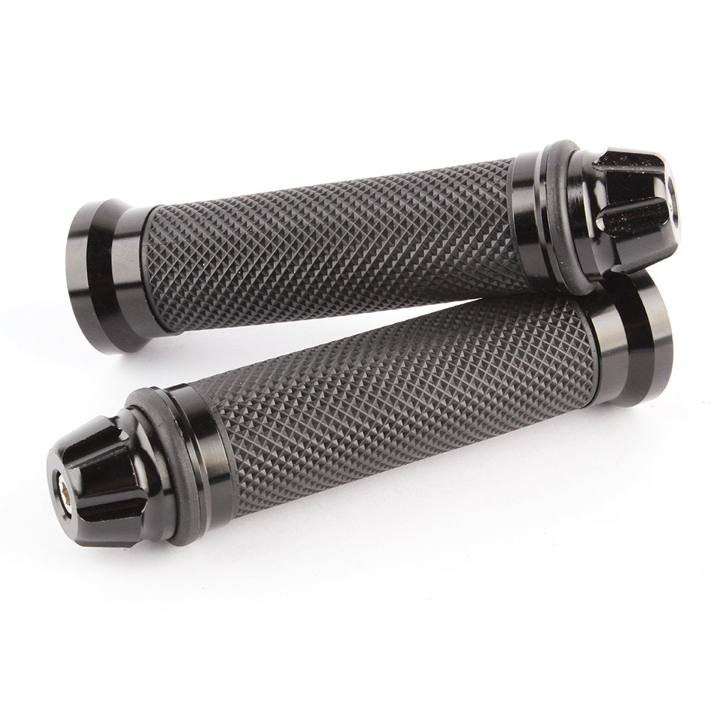 Custom Motorcycle Sport Bike Cnc Aluminum 7/8'' 22Mm Handlebar Rubber Gel Hand Grips For Chopper Cruiser Bike