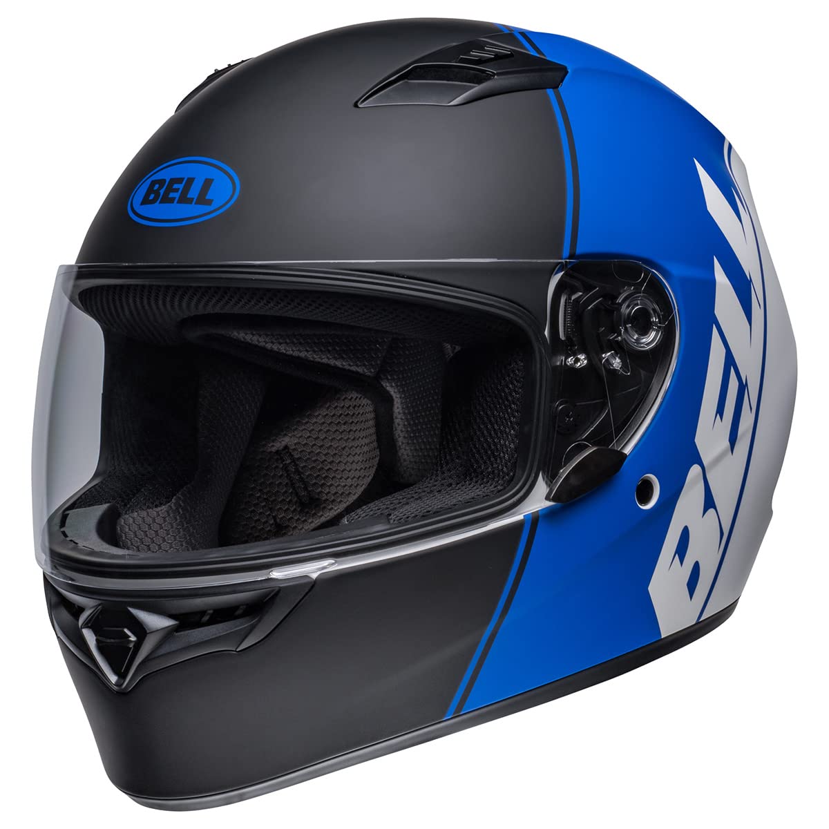 Bell Qualifier Full-Face Motorcycle Helmet (Ascent Matte Black/Blue/White - Large)