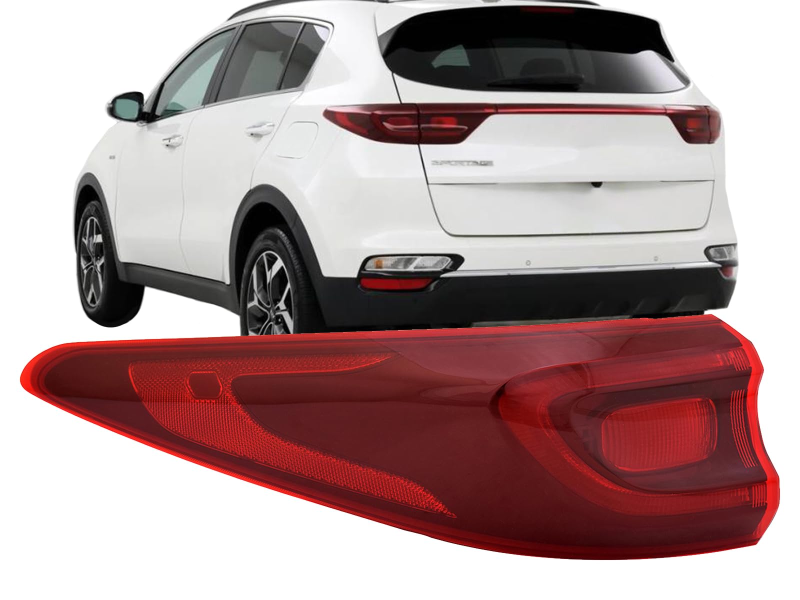 Auto Parts Avenue APA Replacement Outer Tail Light Rear Lamp for 2020 2021 2022 Sportage with Bulb Driver Left Side 92401D9510 K