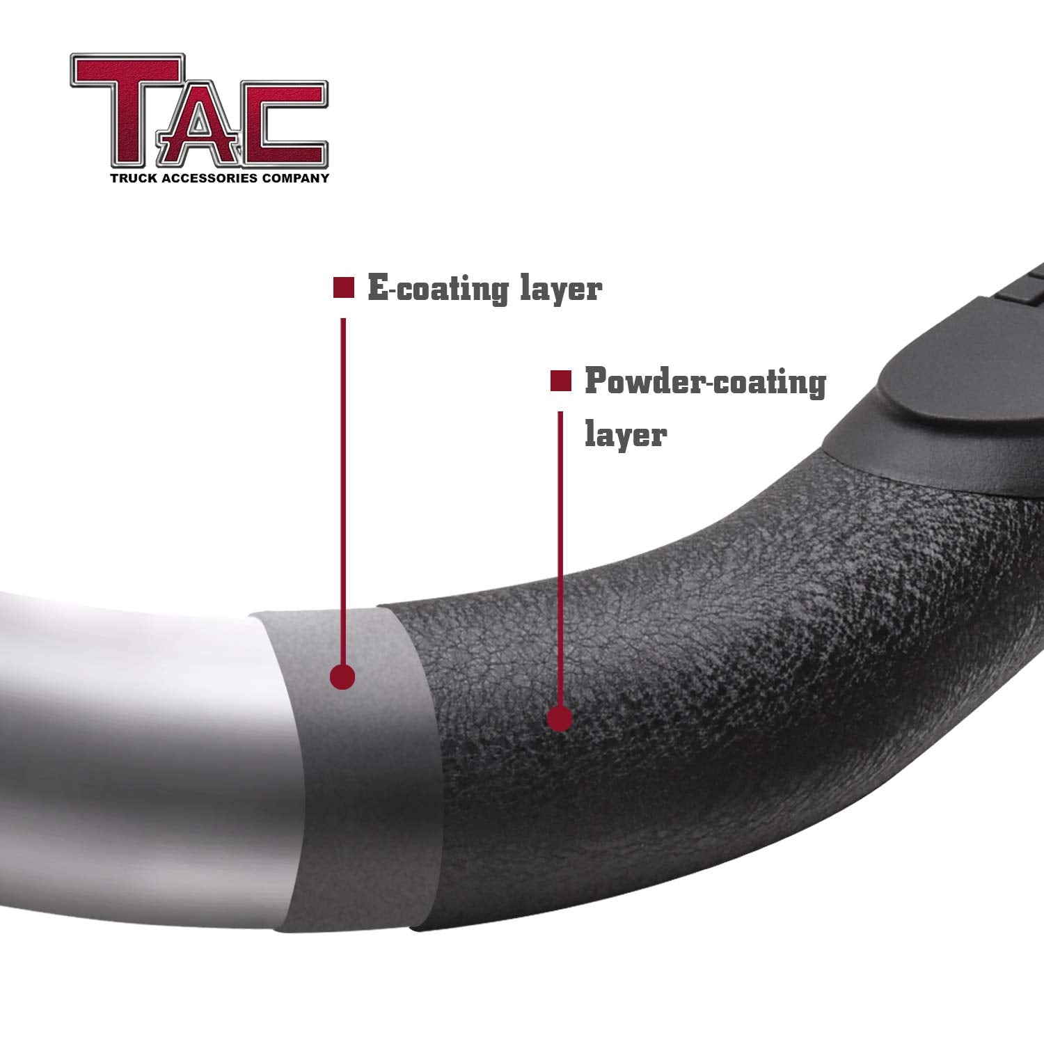 Tac Side Steps Fit 2022-2024 Toyota Tundra Double Cab Truck Pickup 3'' Heavy Texture Black Running Boards Nerf Bars Side Bars Off Road Accessories
