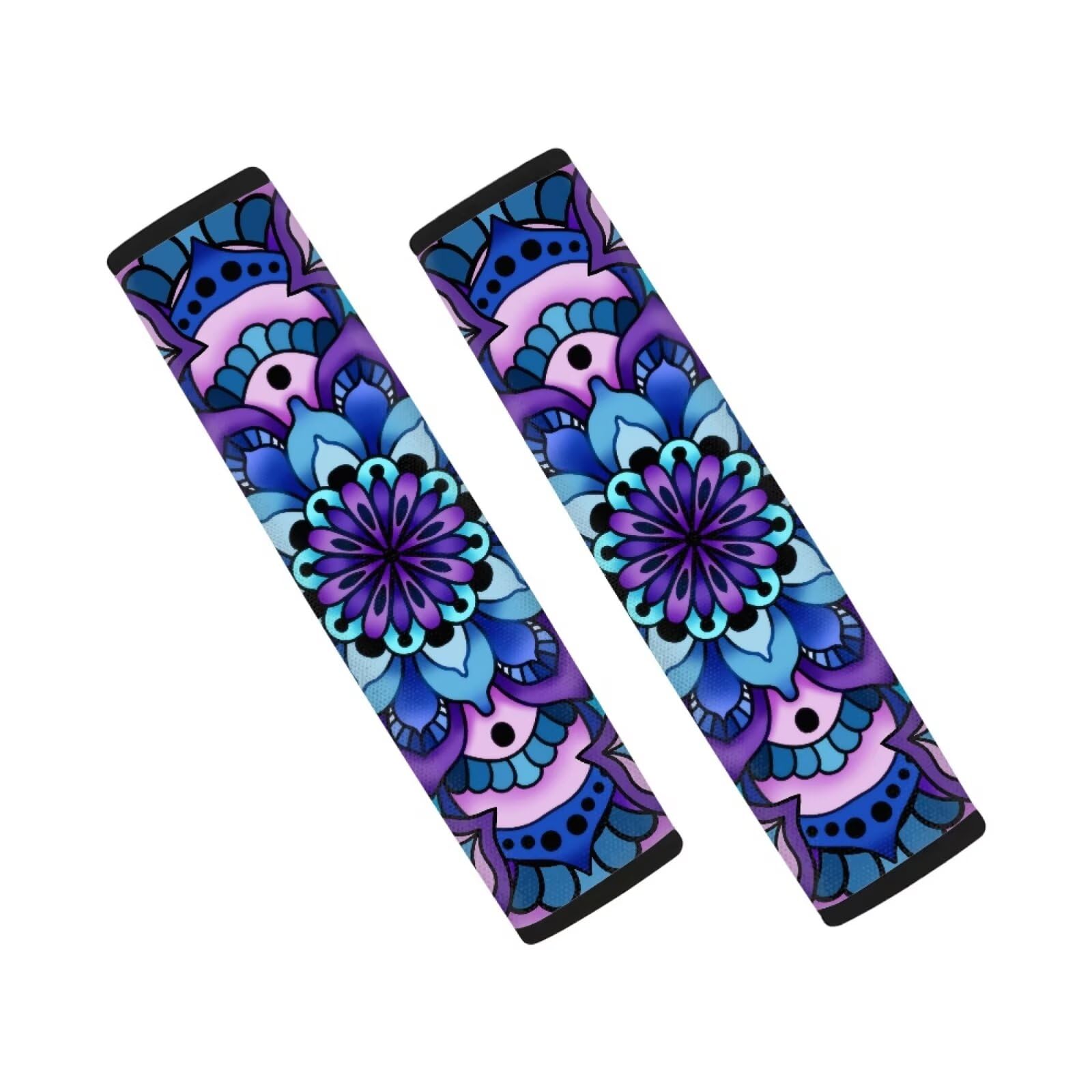 Coldinair Boho Mandala Car Seat Belt Pads Seatbelt Covers,Soft Comfort Shoulder Seatbelt Pads Cover Seat Belt Cushion Black Deco