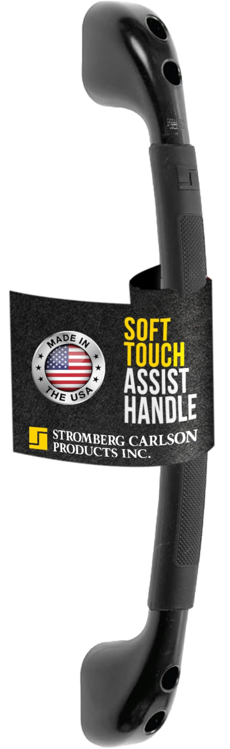 Stromberg Carlson Ah-150 Black Soft Touch Assist Handle - Rv Exterior Grab Handle And Entrance Handle - Grab Bars For Rv And Cam