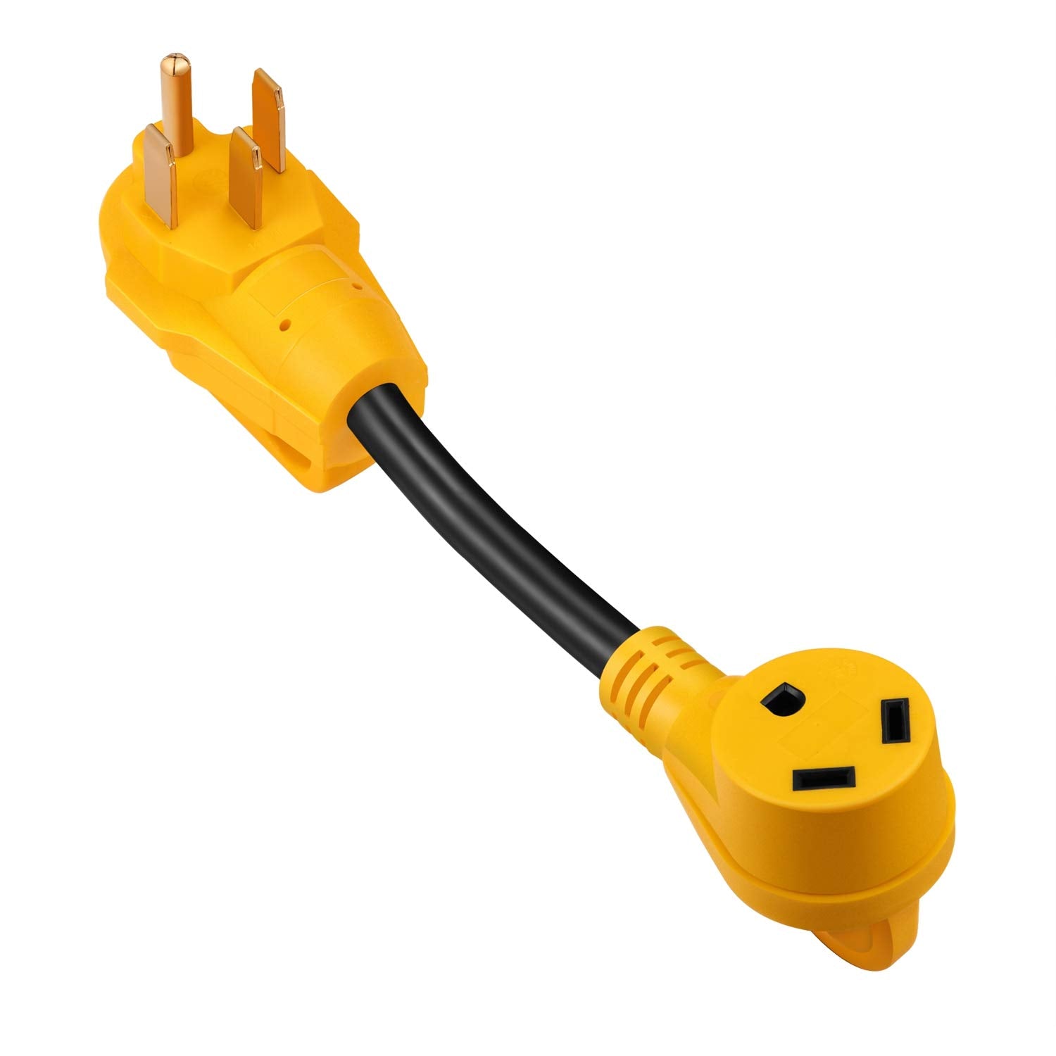 Manshan,50 Amp To 30 Amp Rv Adapter, Heavy Duty, Durable And Safer Plug With An Easier Grip And Led Indicator Light