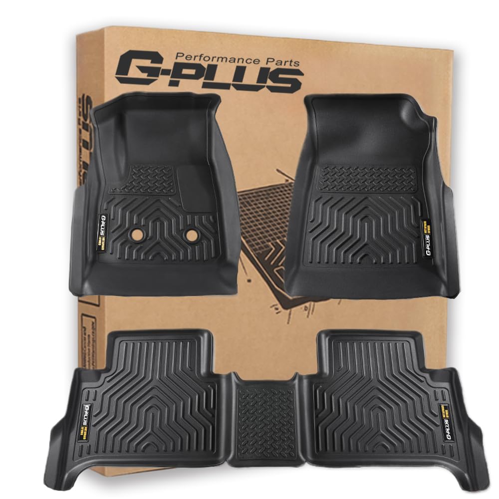 G-PLUS Floor Mats Compatible with Chevy Colorado Crew Cab 2015-2022,Fit GMC Canyon Crew Cab 2015-2022 All Weather Full Cover Pro