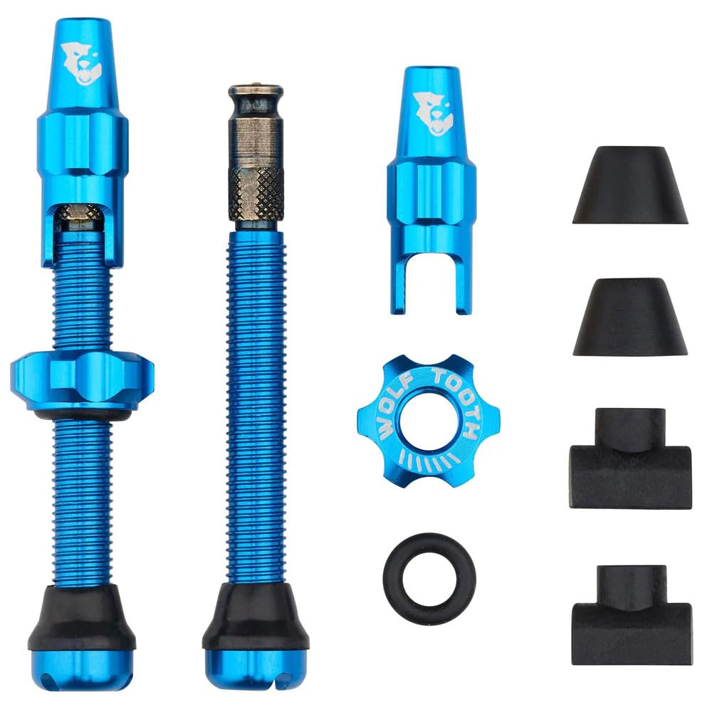 Wolf Tooth Tubeless Valve Stem Kit for Clik Valve - 44mm Blue