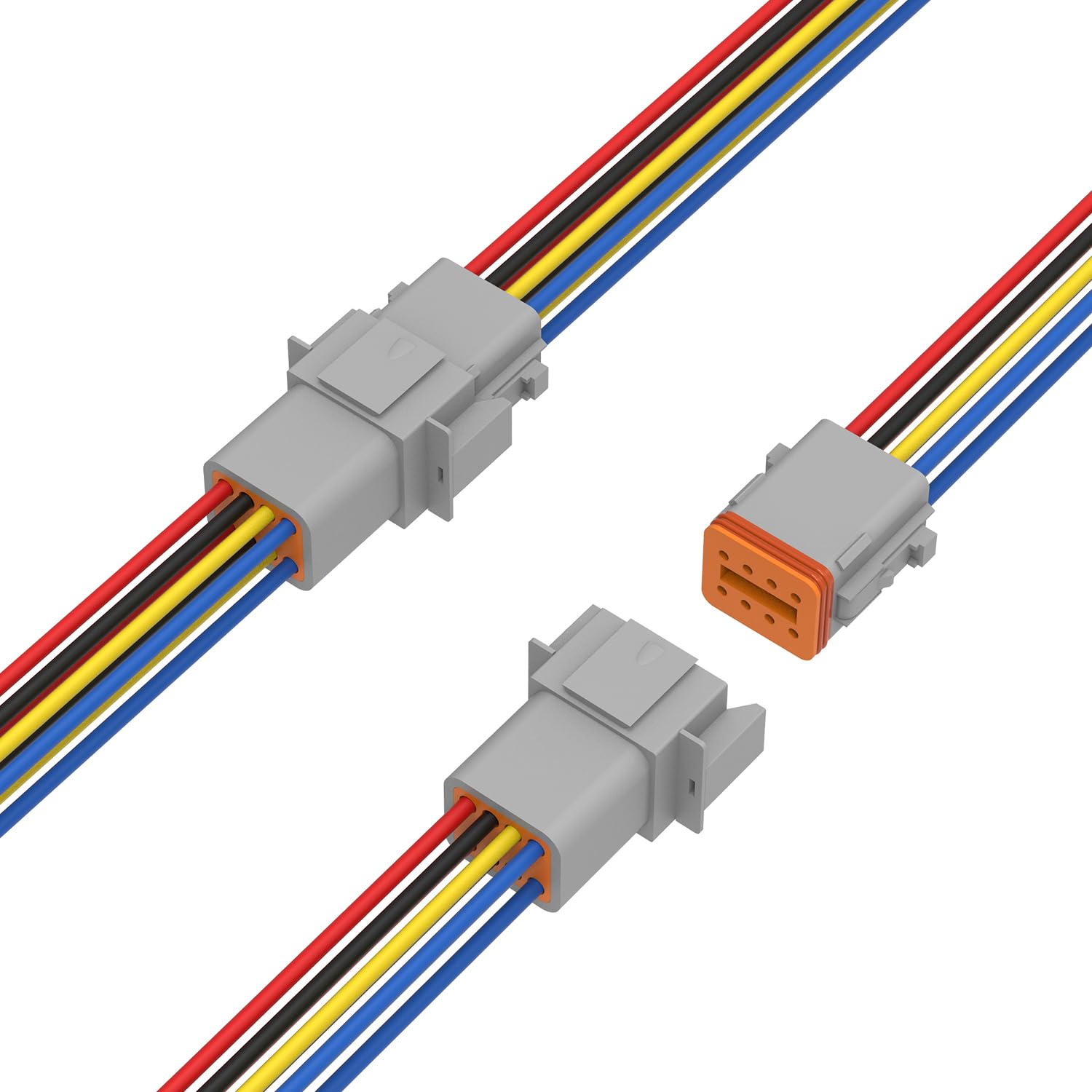 Newdeli Deutsch 8 Pin Connector Kit Waterproof Electrical Connector 16 Awg Male And Female Automotive Wire Connectors For Car Tr