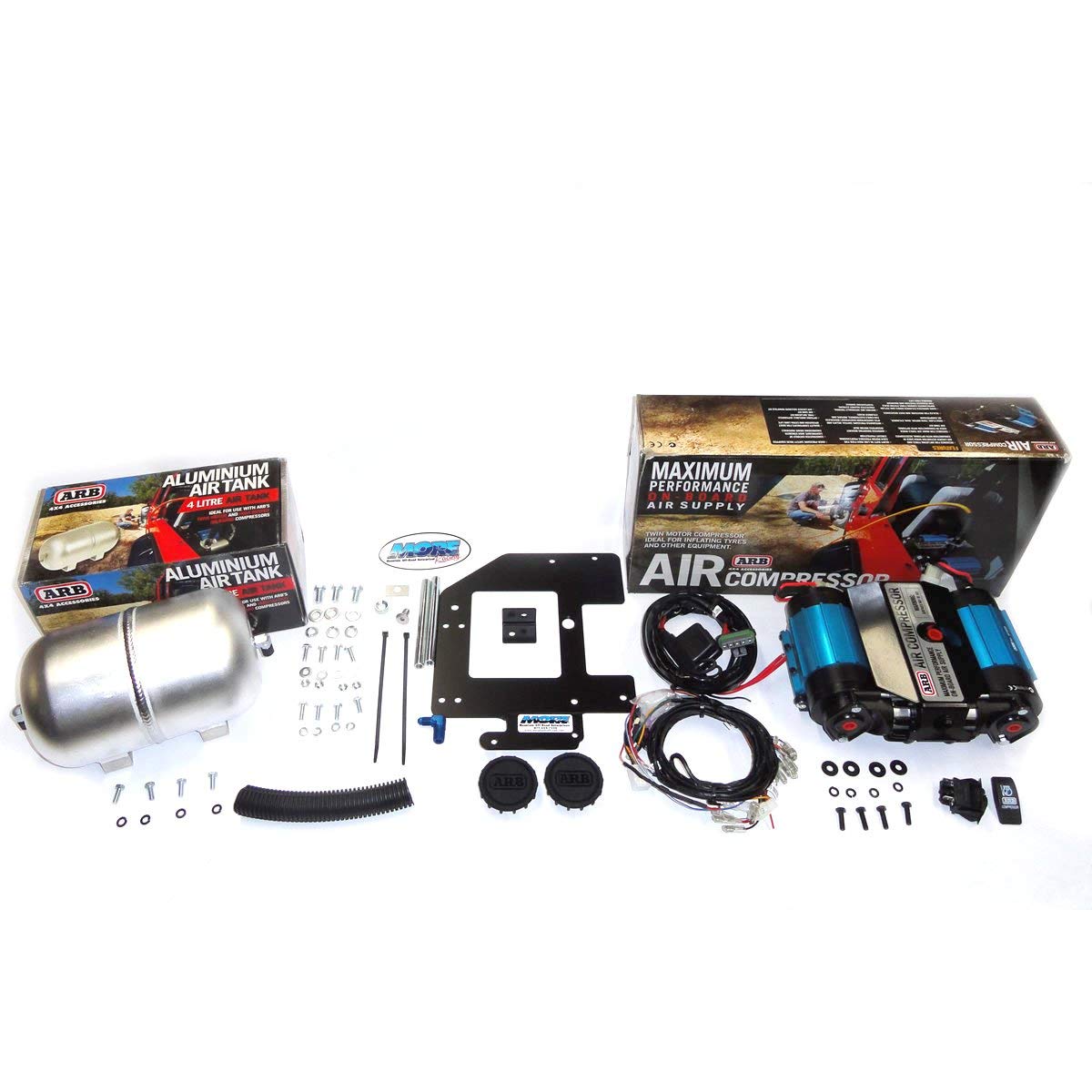 ARB CKMTA12 12V On-Board Twin Air Compressor for Lockers, Tires & Tools - Blue and Black